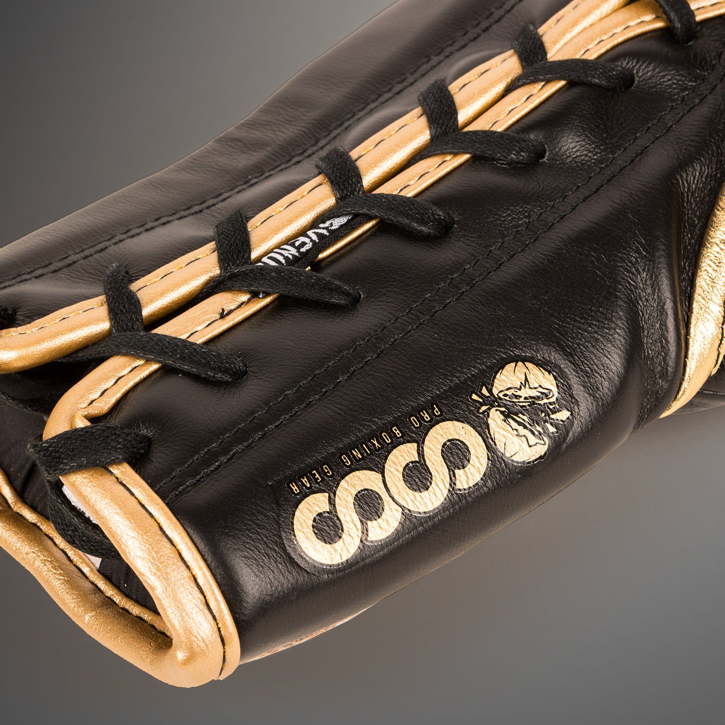 Venum Coco Monogram Pro Lace Up Boxing Gloves - Intense Black