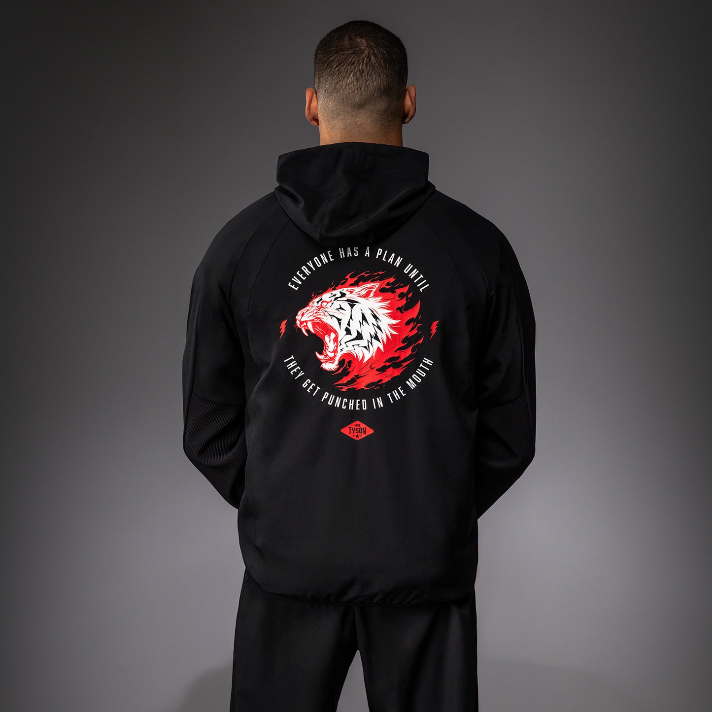 Venum x Mike Tyson Tiger Track Jacket - Deep Deep Black/Intense Red