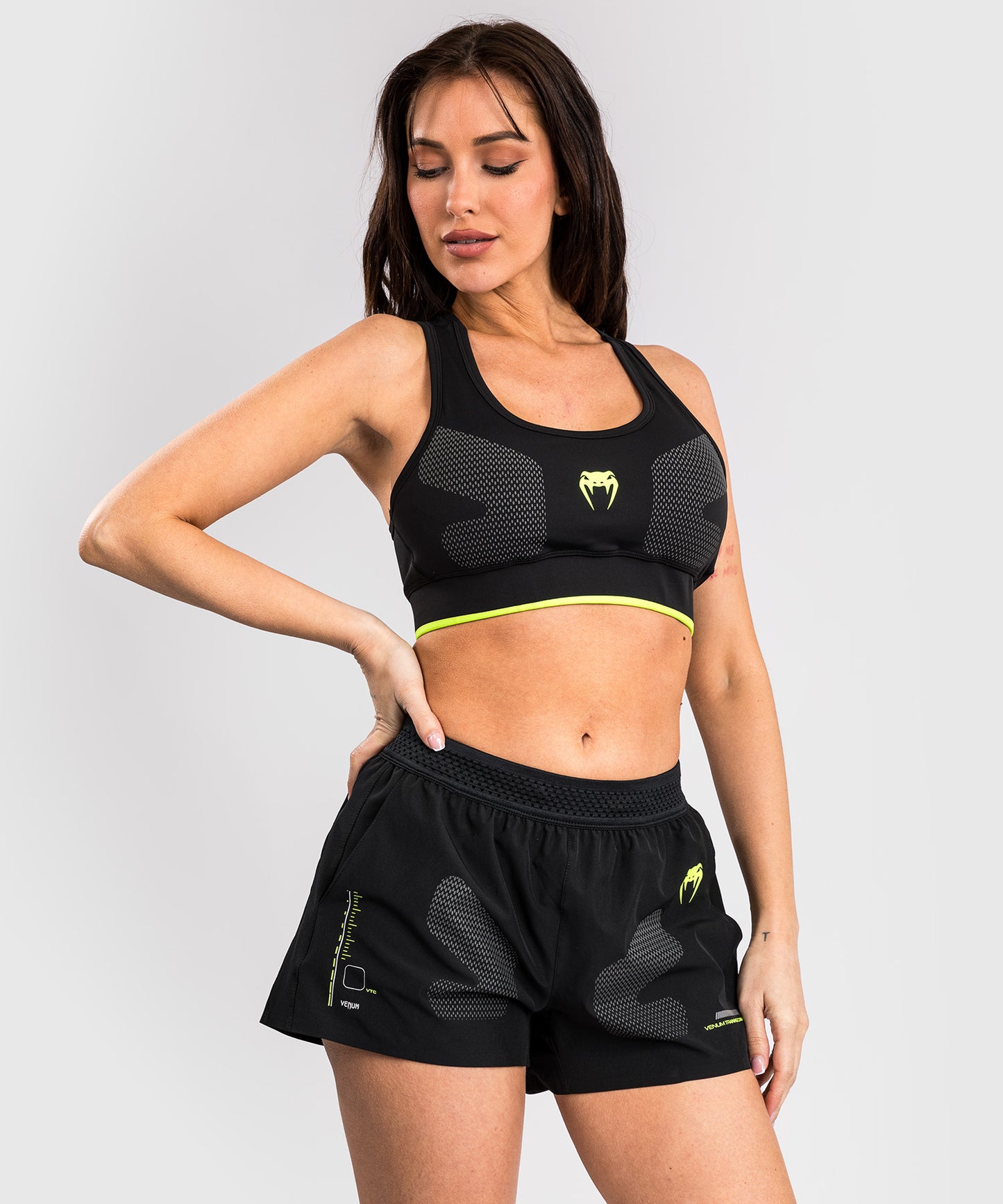 Venum Training Camp 4.0 Sport Bra - Black/Neon Green