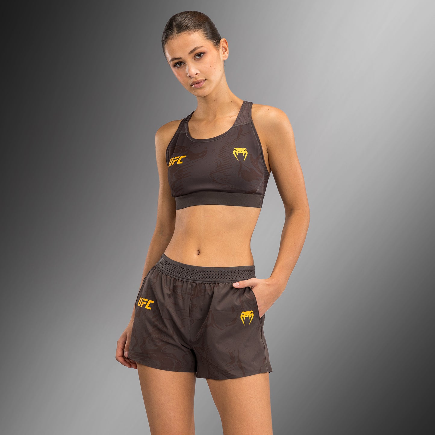UFC Fusion by Venum Fight Week Women’s Performance Short - Earthen Brown