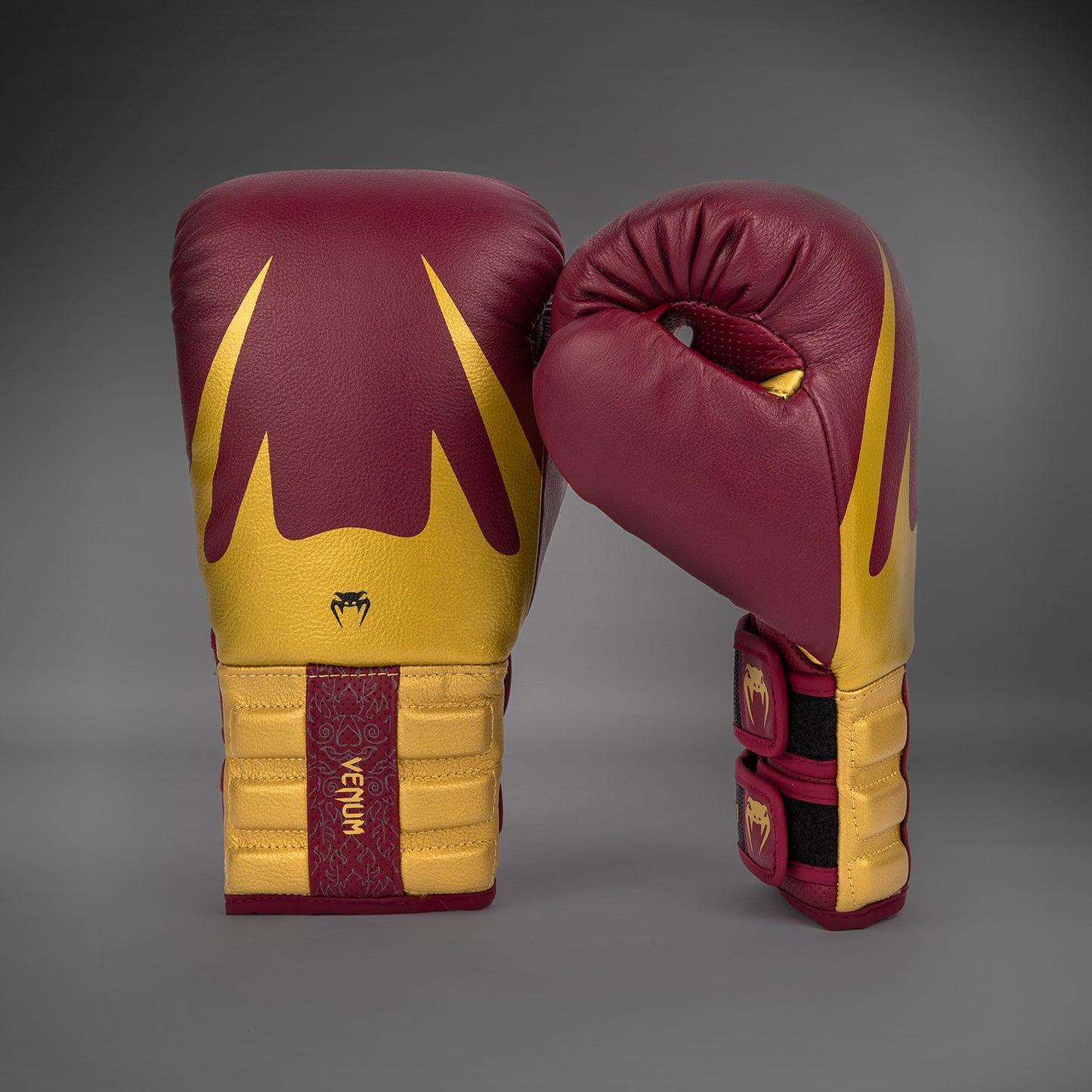Venum Reverso Boxing Gloves - Cherry Red / Gold