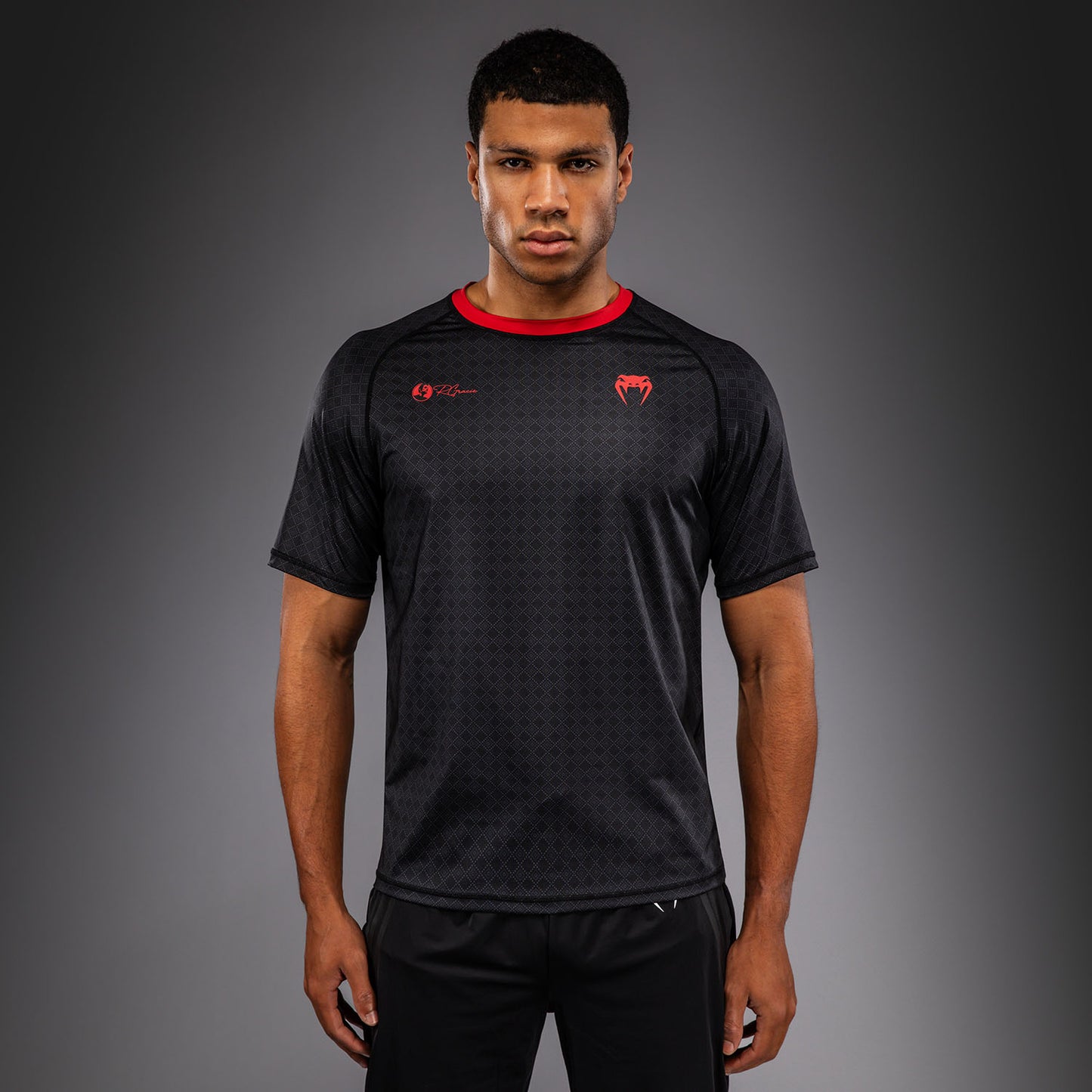 Venum x Roger Gracie Signature Dry Tech T-Shirt - Black/Red