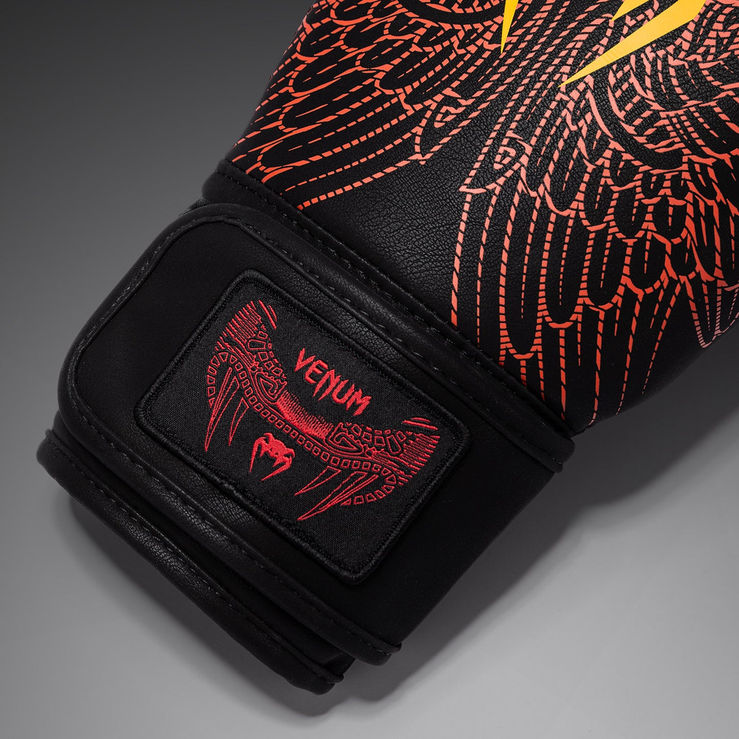Venum Quetzal Fury Boxing Gloves - Black/Fury Red/ Tangerine
