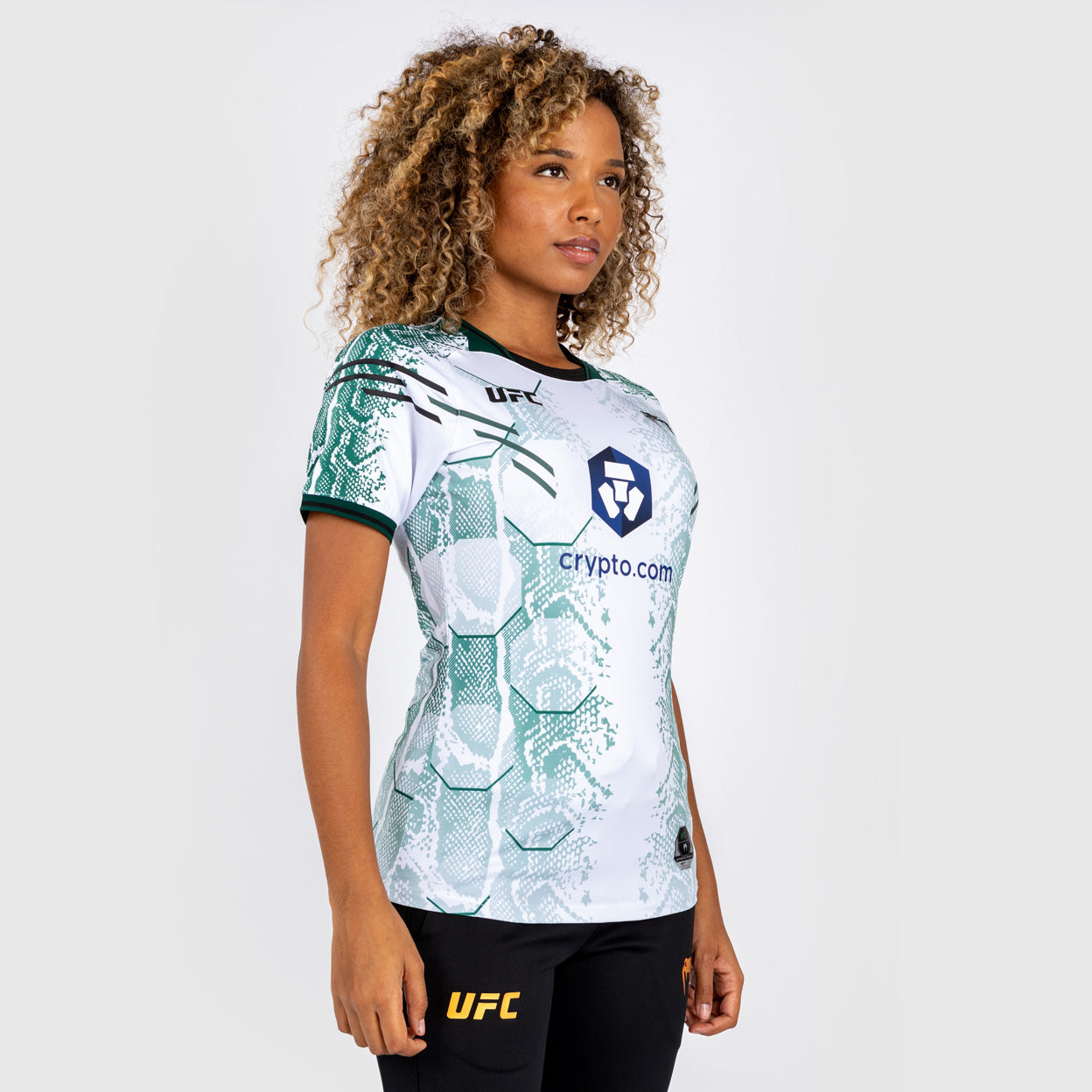 UFC Adrenaline by Venum Authentic Fight Night Women’s Walkout Jersey - Emerald Edition - White/Green