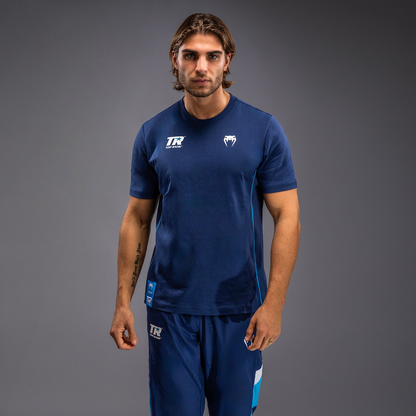 Venum x Top Rank Original Men's T-Shirt - Navy Blue