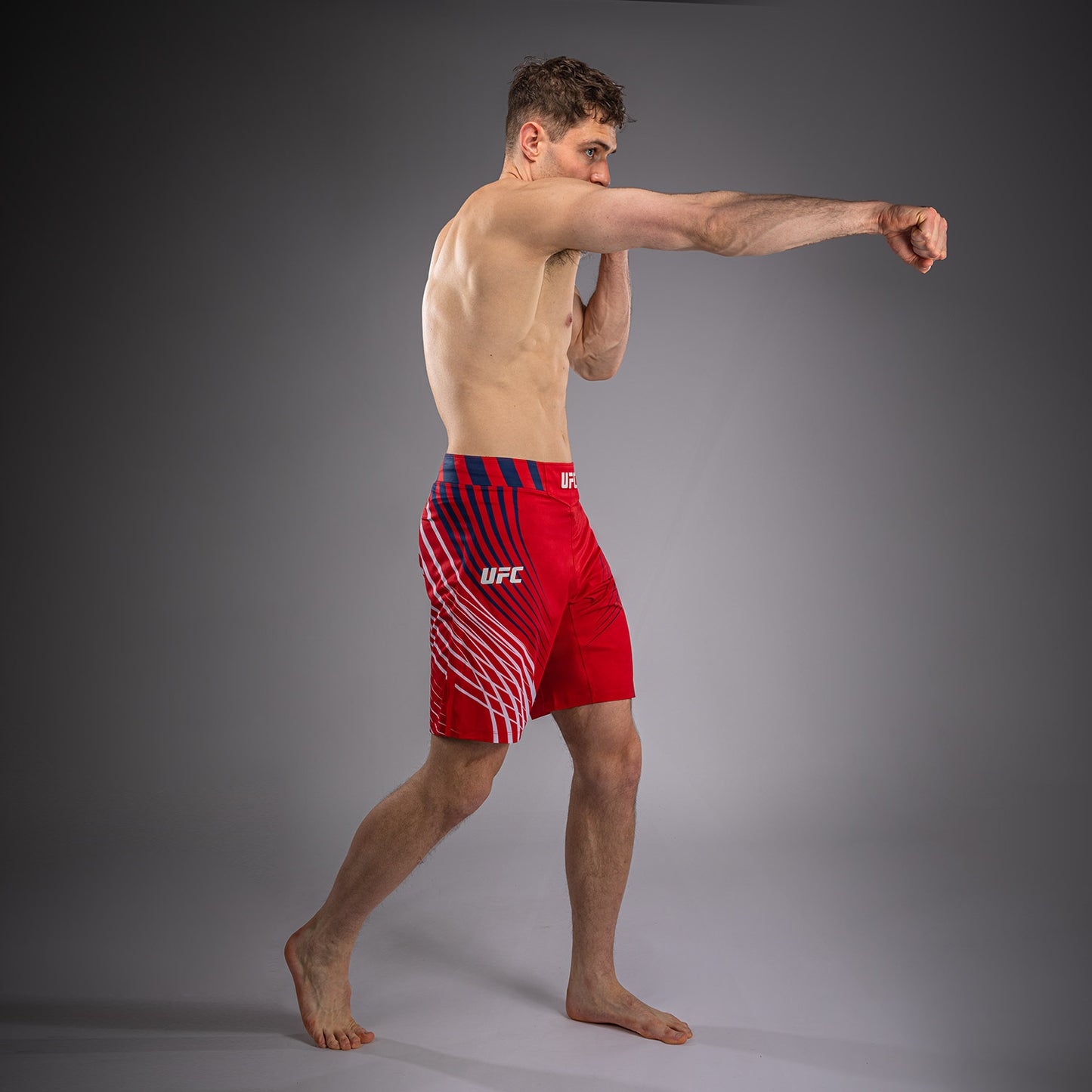 Men's UFC Freedom 250 by Venum Red Authentic Fight Night Short Fit Fight Short