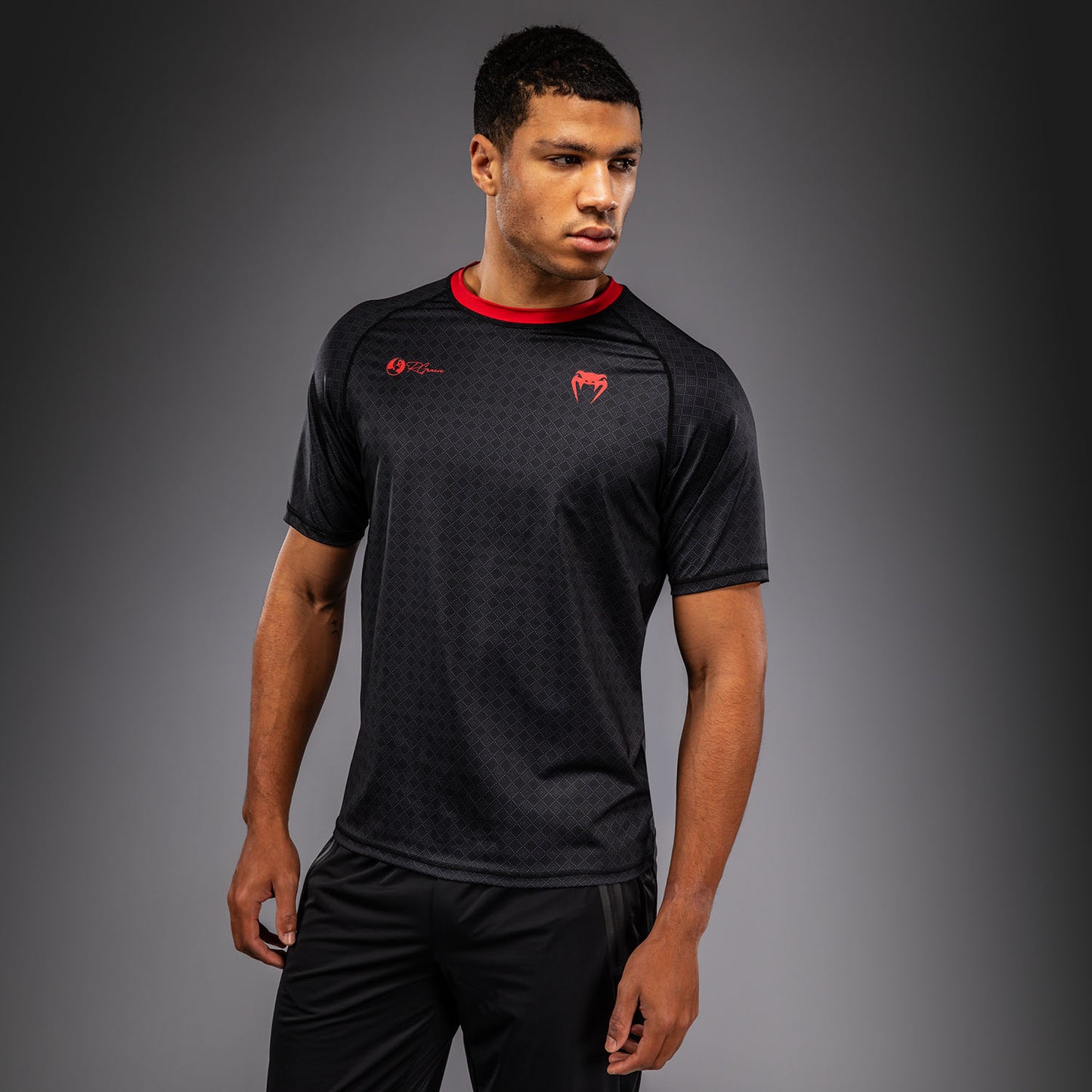 Venum x Roger Gracie Signature Dry Tech T-Shirt - Black/Red