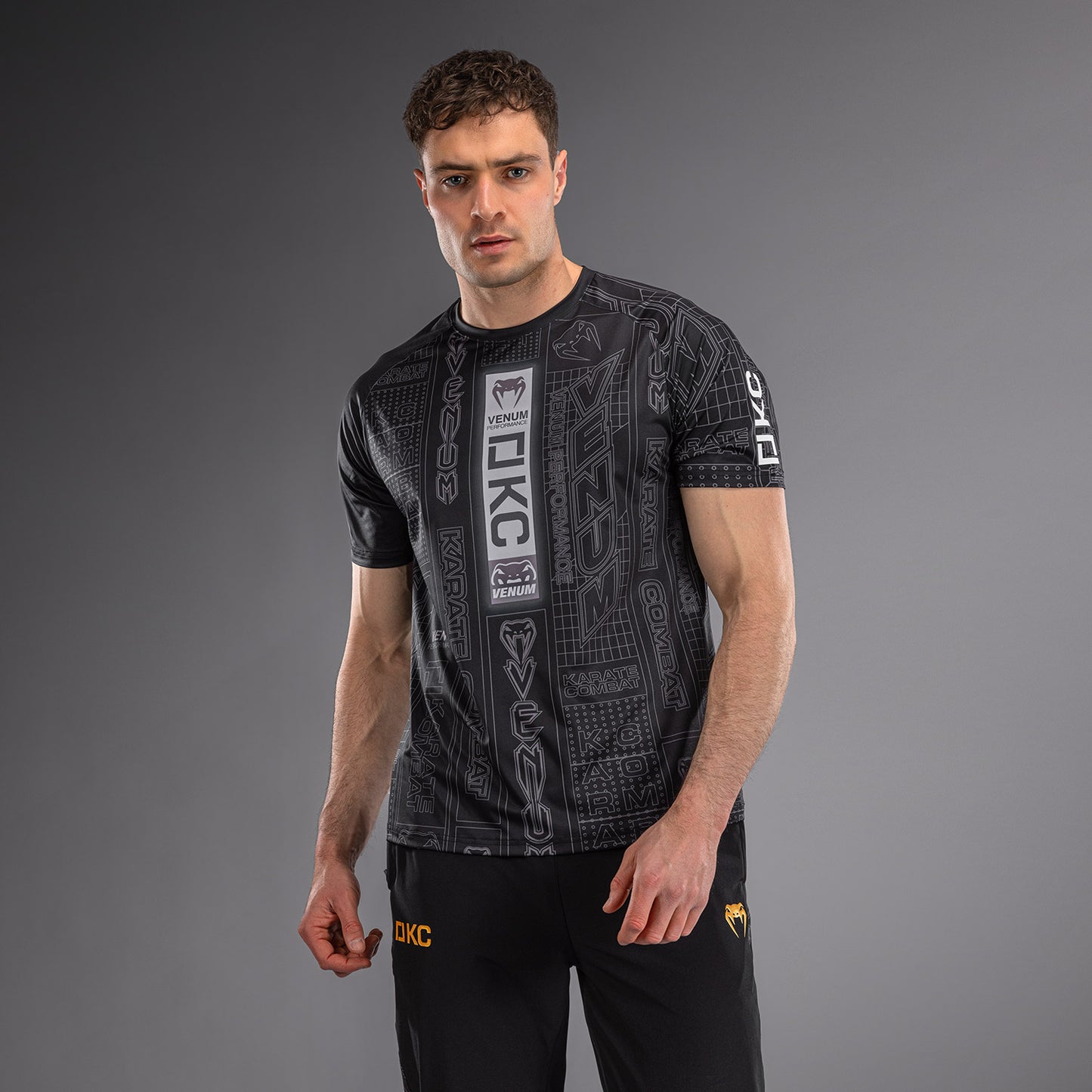 Karate Combat by Venum Dry-Tech T-Shirt - Black/Grey