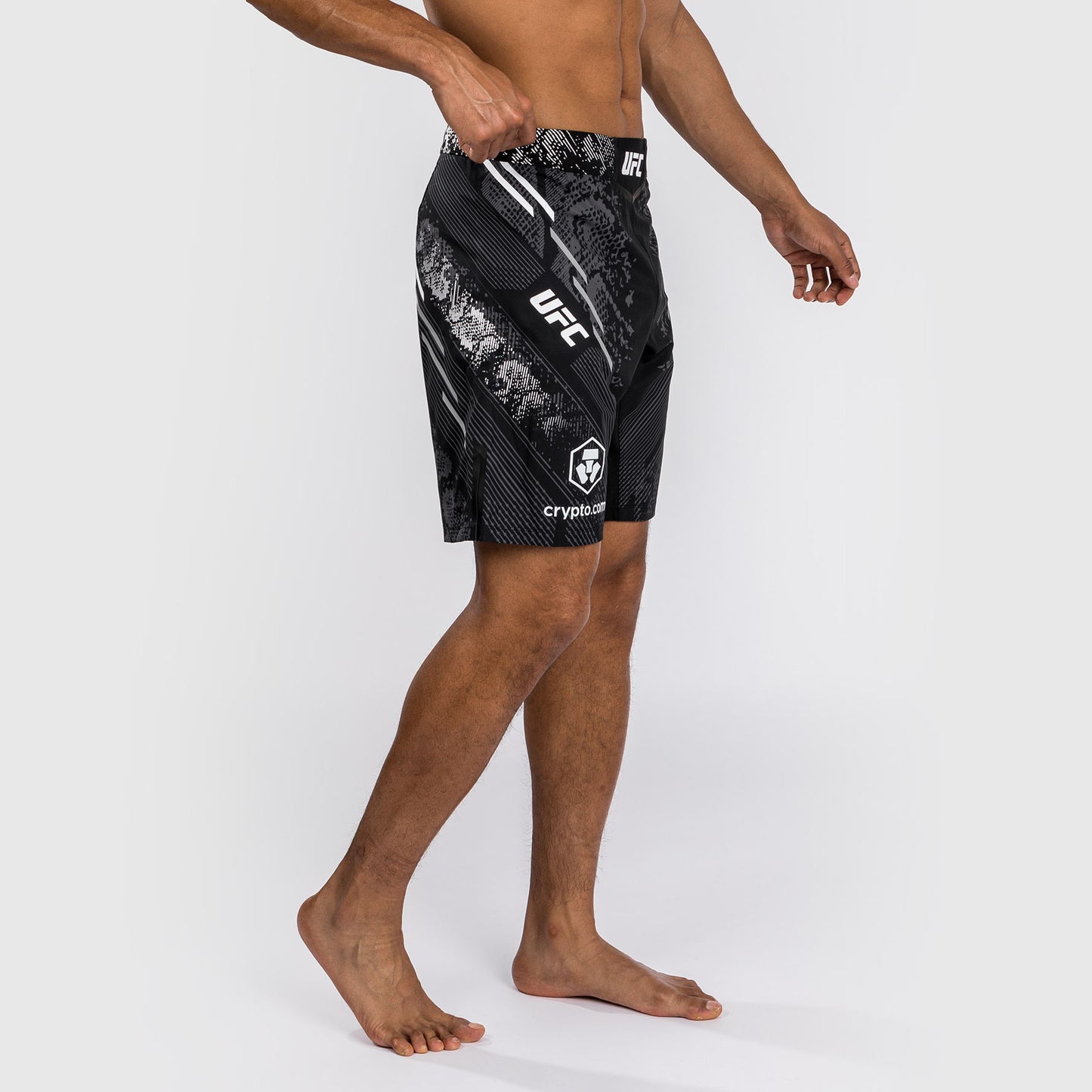 UFC Adrenaline by Venum Authentic Fight Night Men's Fight Short - Long Fit - Black