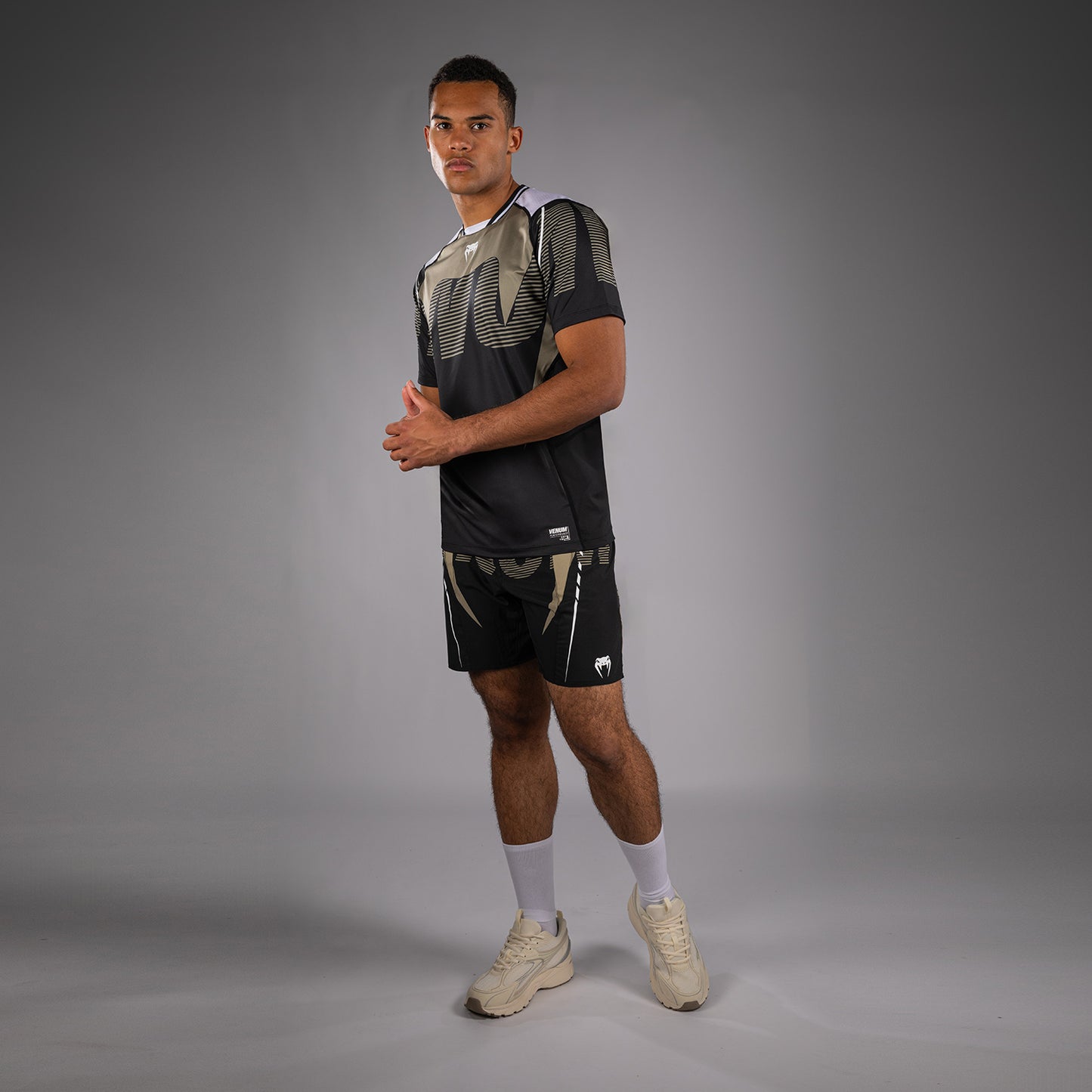 Venum Adrenaline Dry Tech T-Shirt - Black/Sand