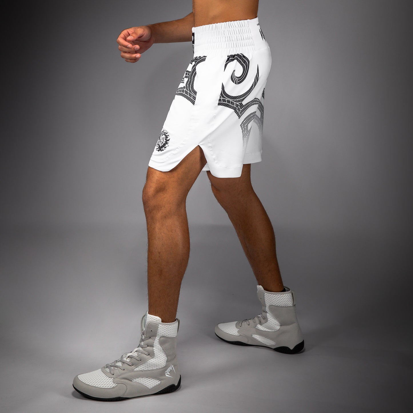 Venum x Mike Tyson Tiger Boxing Shorts - Optical White/Deep Black