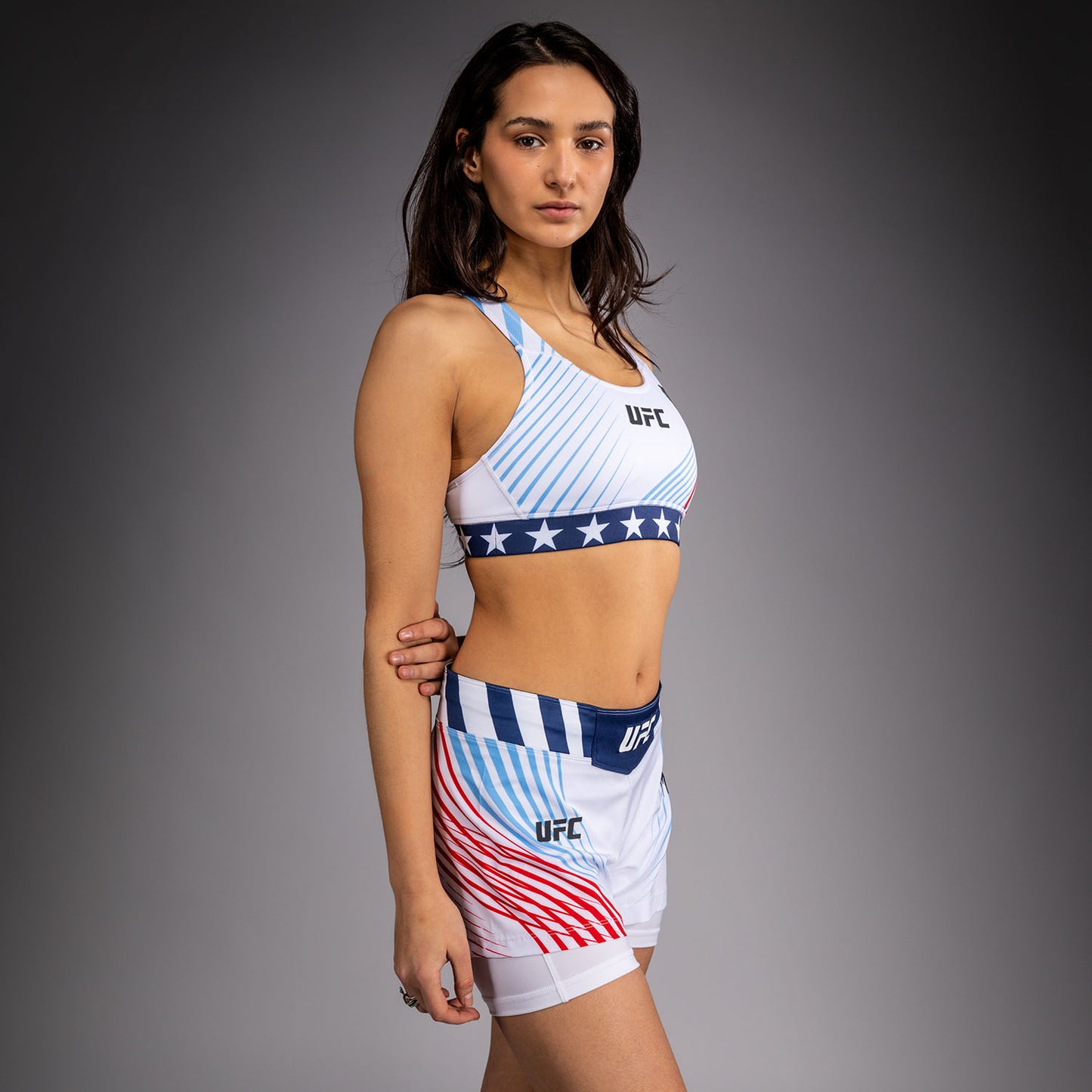 Women's UFC Freedom 250 by Venum White Authentic Fight Night Sports Bra