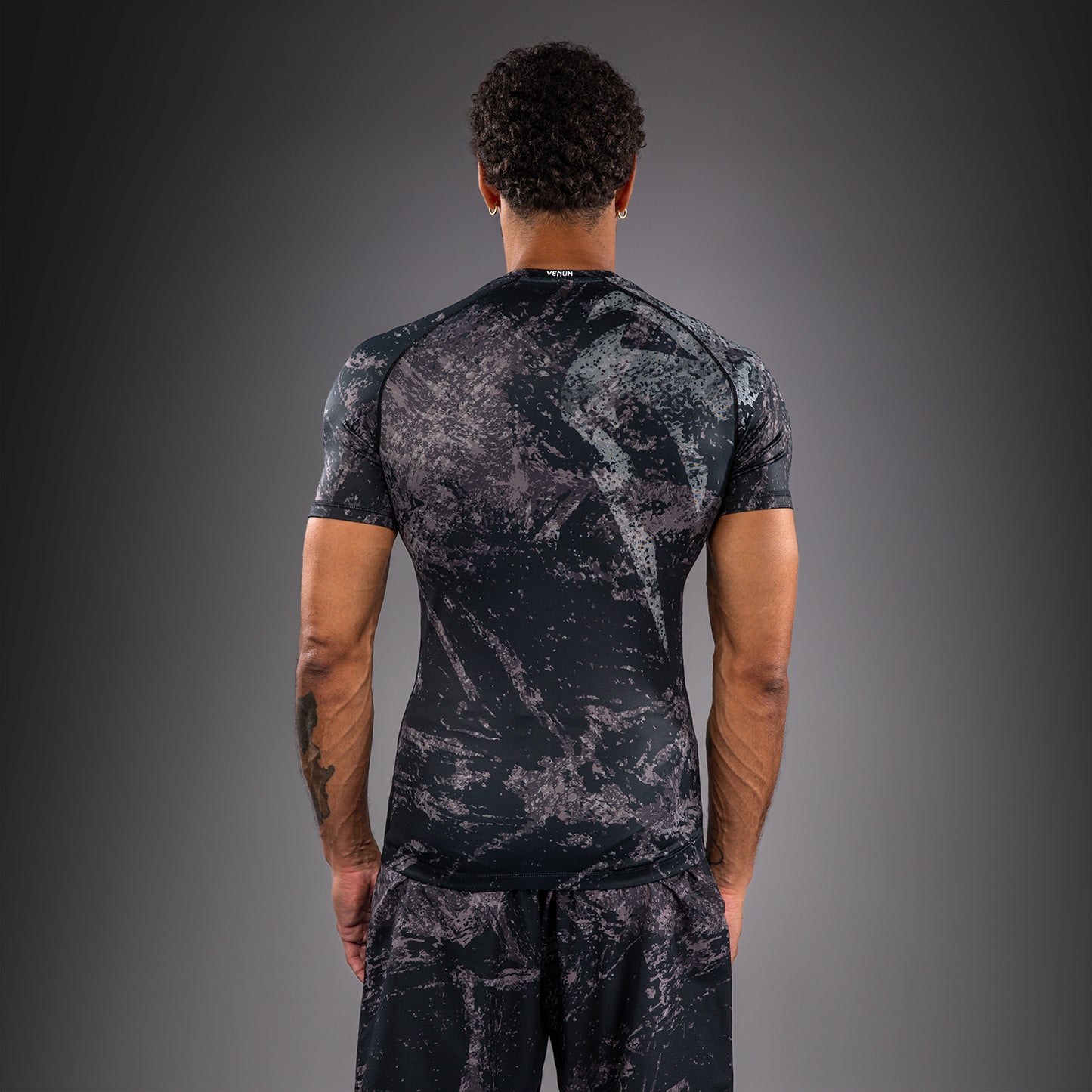 Venum Rage & Workout Short Sleeve Rashguard - Black/Grey