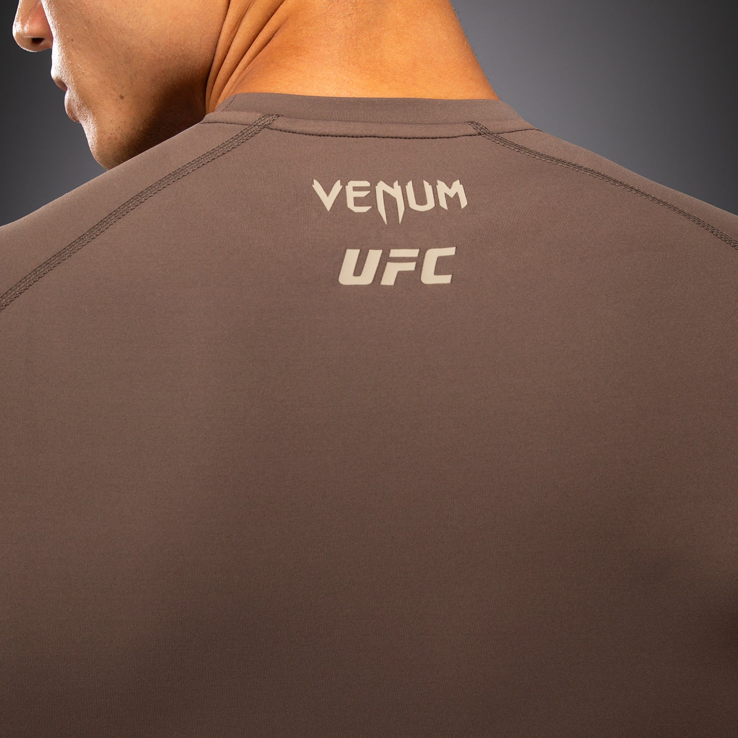 Venum UFC Unity by Venum Authentic Fight Week Men's Performance Long Sleeve Rashguard - Brown
