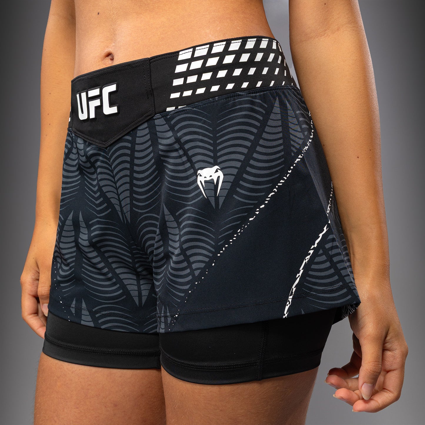 Women's UFC Zenith by Venum Black Authentic Short Fit Fight Short