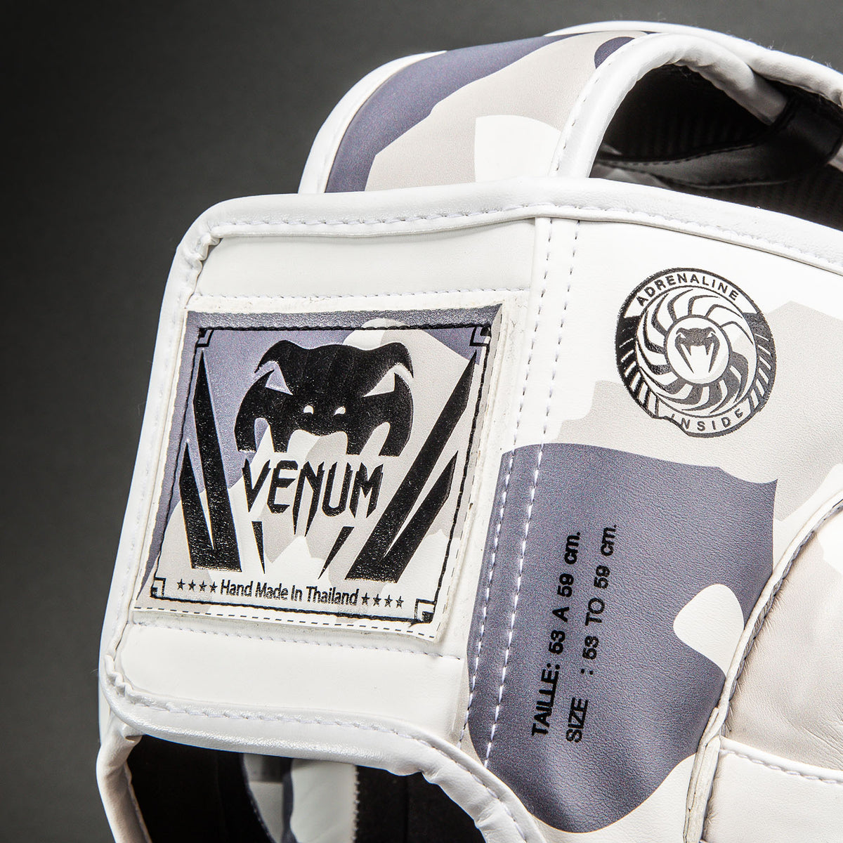 Venum Elite Camo Headgear - White/Light Grey