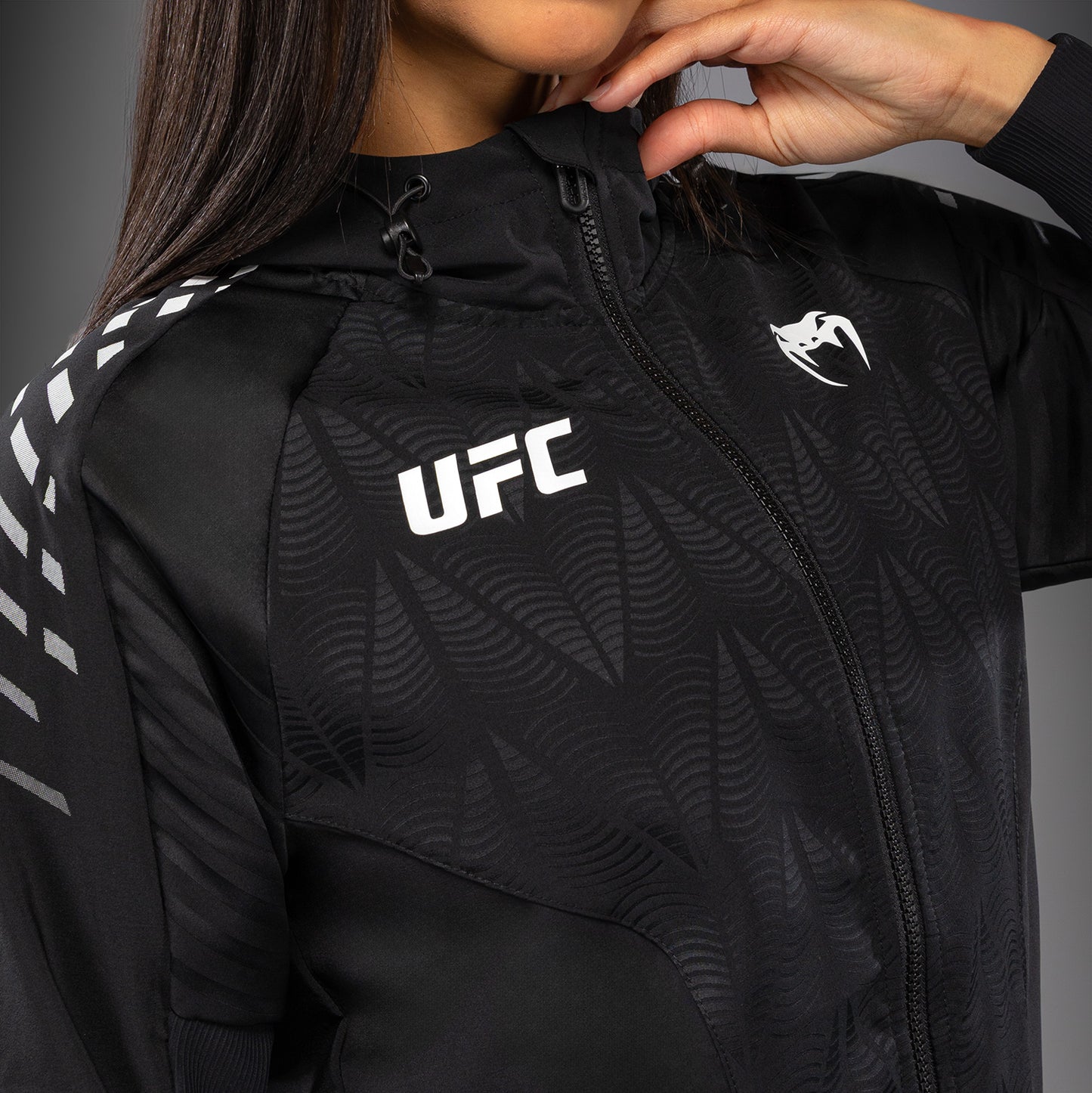 Women's UFC Zenith by Venum Black Authentic Fight Night Walkout Hoodie