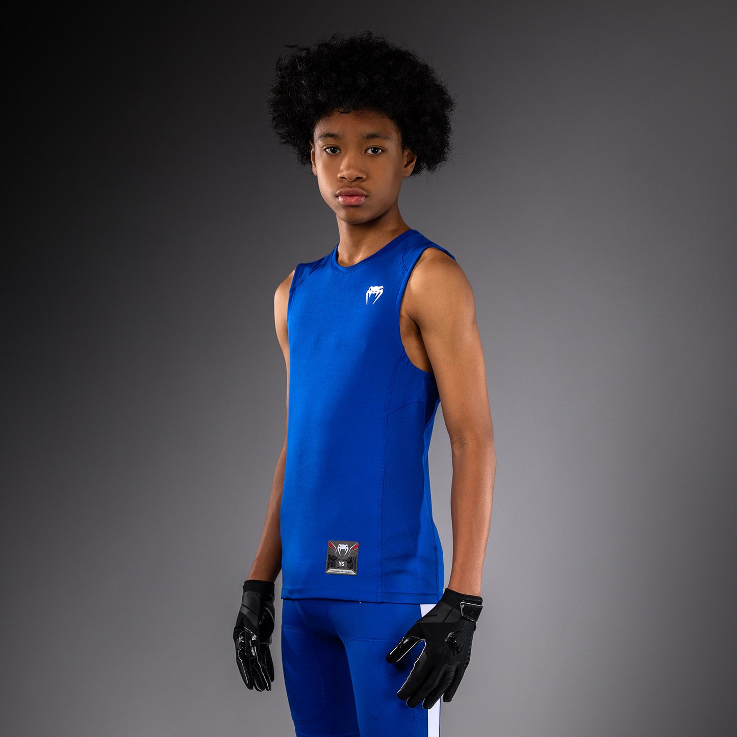 Venum Elite Kids Football Sleeveless Compression Jersey - Royal Blue