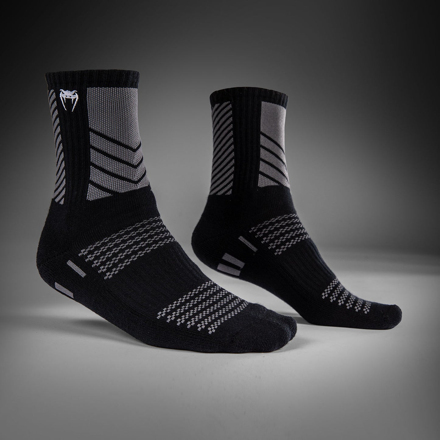 Venum Vector Crew Socks 3 Pack - Black/Grey