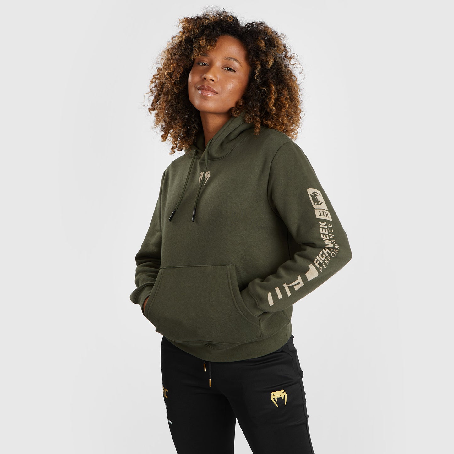 UFC Adrenaline by Venum Fight Week  Women’s Pullover Hoodie - Khaki