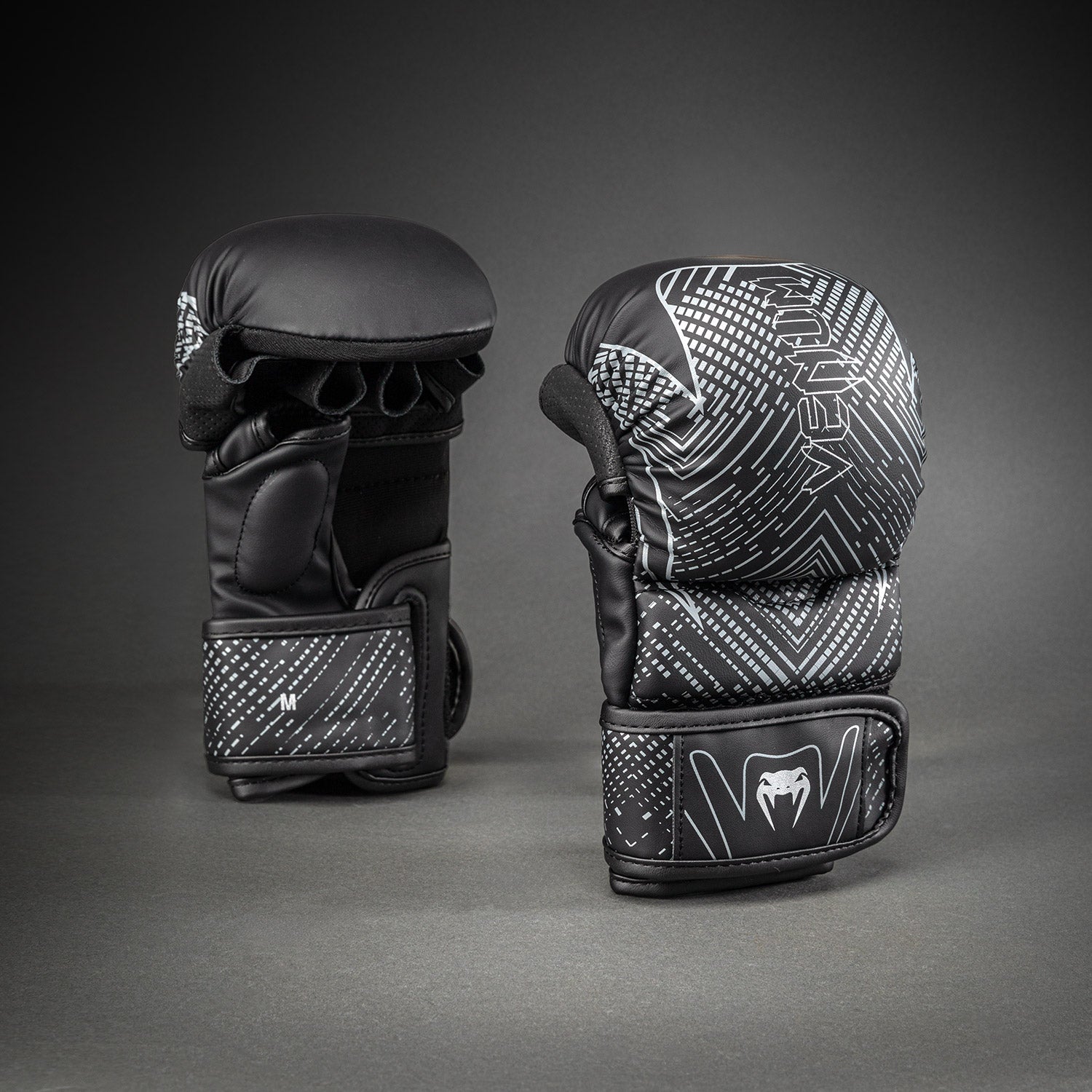Venum Midnight Fury Sparring Gloves - Black/Grey/Silver - Venum Asia