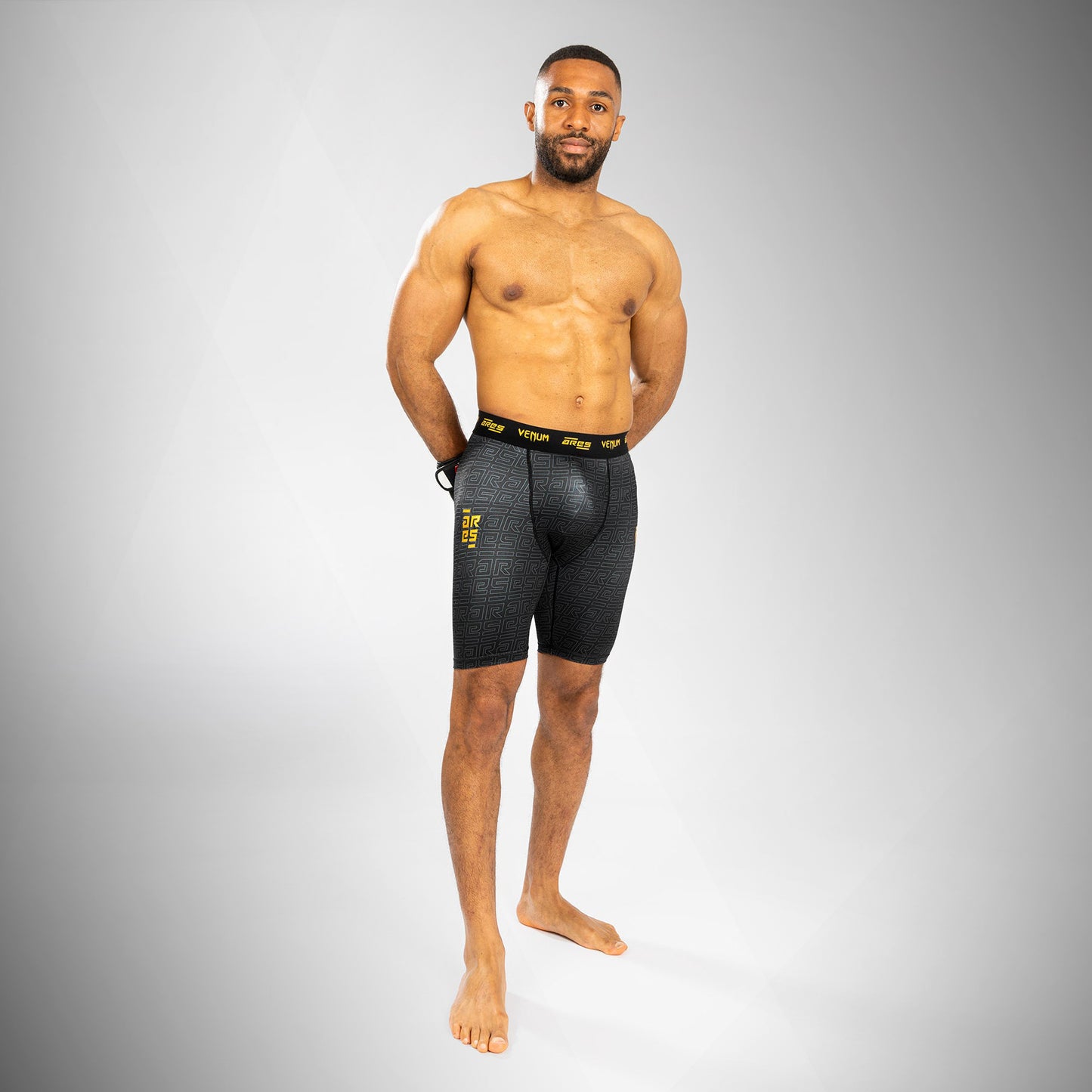 Venum x Ares Men’s Vale Tudo Shorts - Black/Gold