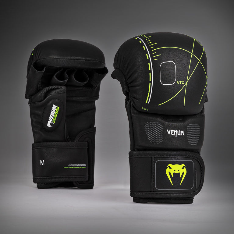 Venum Training Camp 4.0 Sparring Gloves - Black/Neo Green - Venum Asia