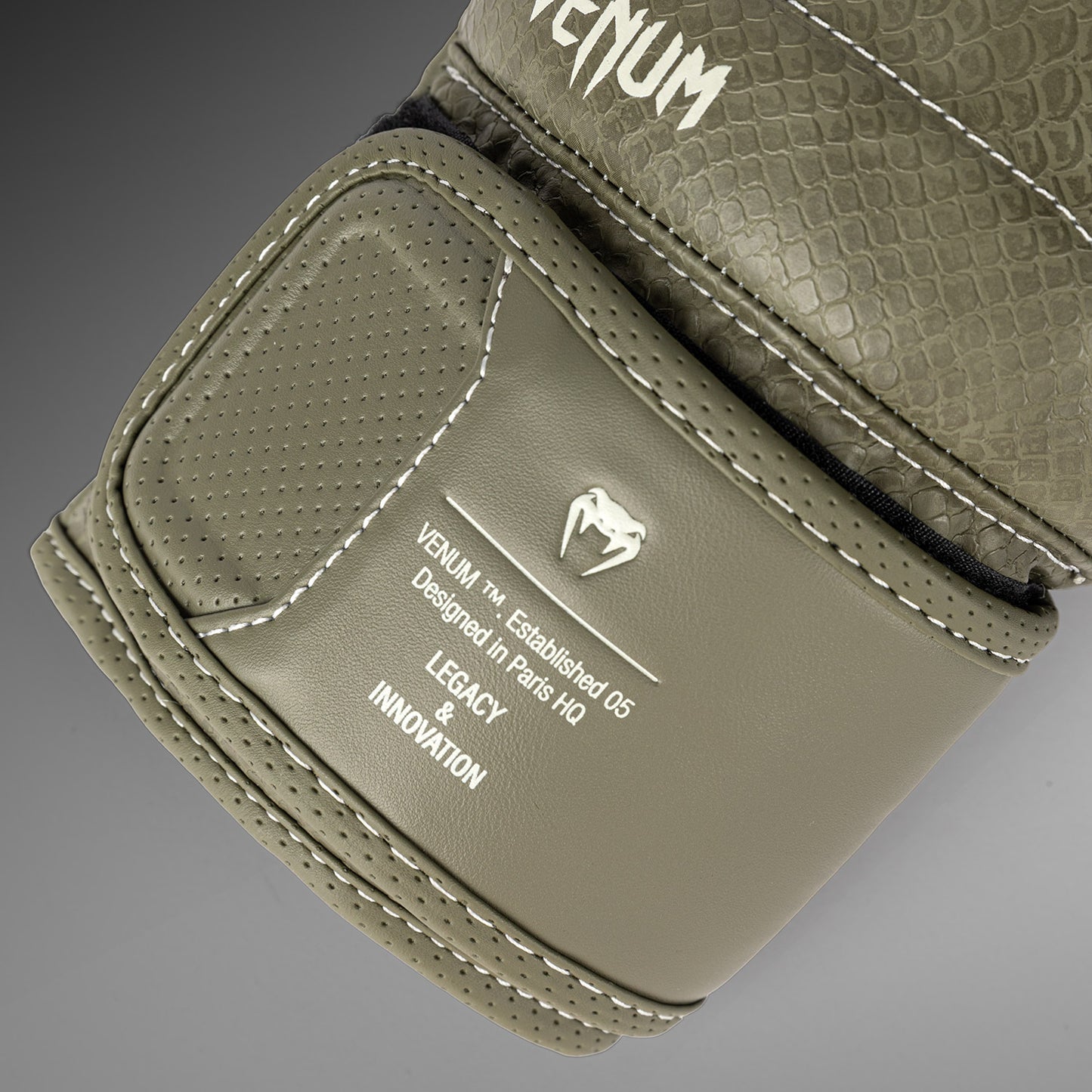 Venum Impact Evo Scales Boxing Gloves - Army Green