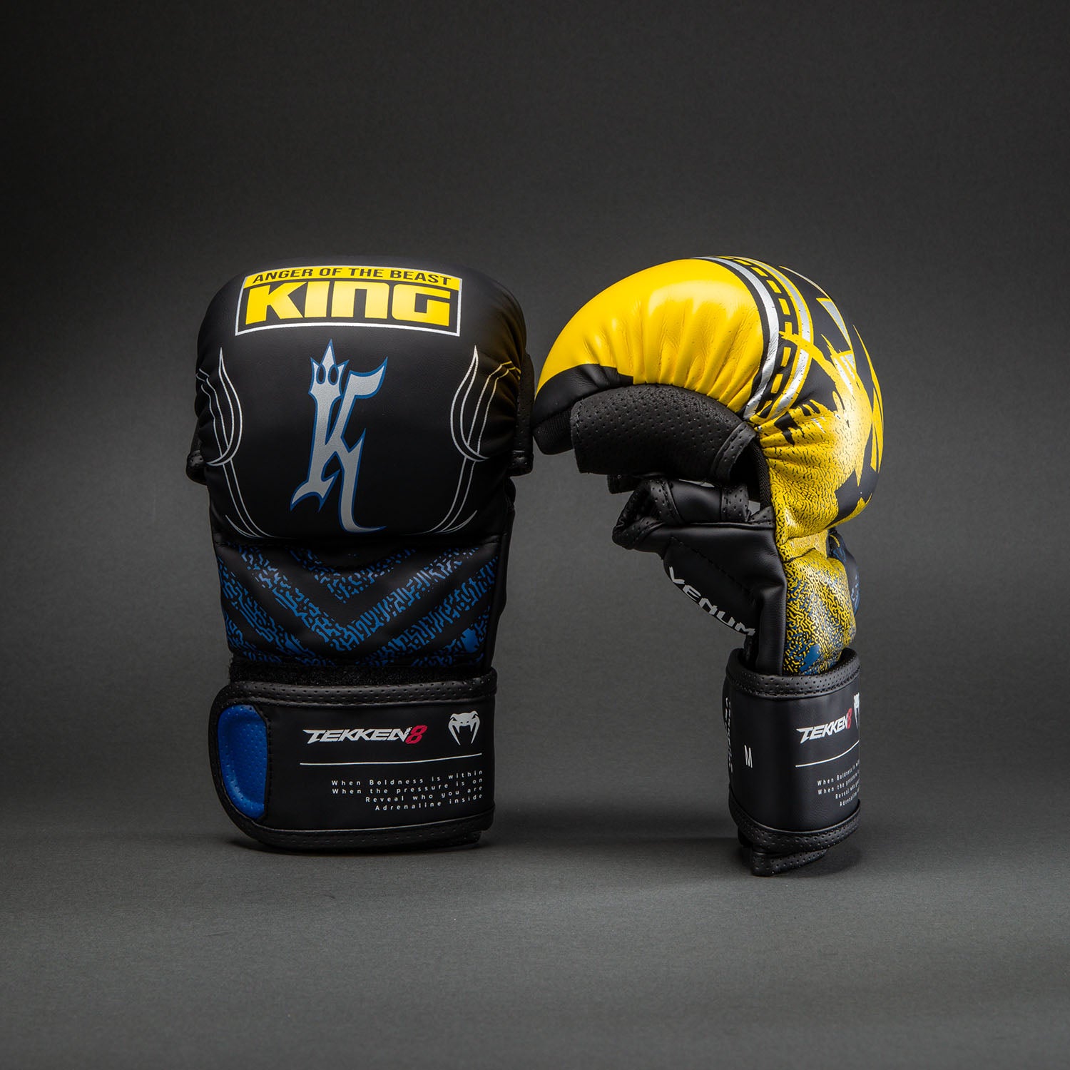 Venum x TEKKEN 8 Sparring Gloves - King - Black/Yellow - Venum Asia