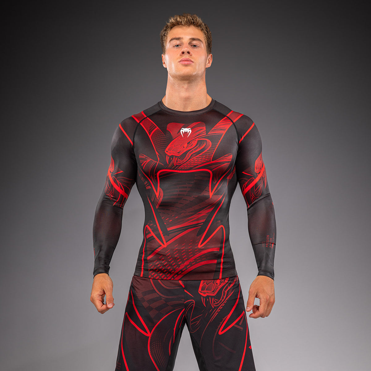 Venum Crimson Viper 2.0 Long Sleeve Rashguard - Black/Red