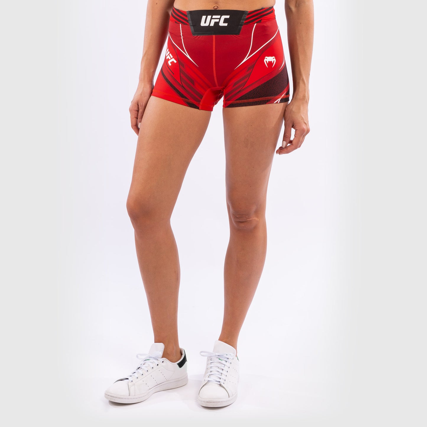 UFC Venum Authentic Fight Night Women's Vale Tudo Shorts - Short Fit - Red