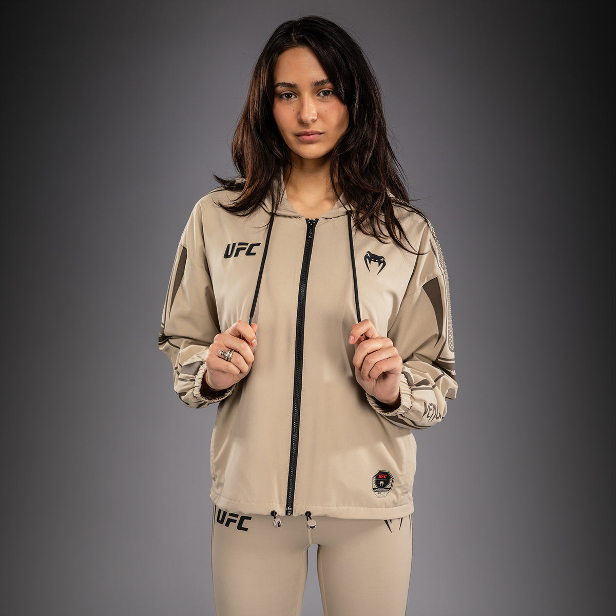Venum UFC Unity by Venum Authentic Fight Week Women's Zip Hoodie - Sand