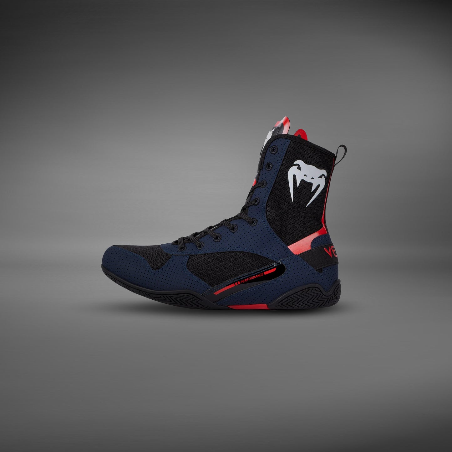 Venum Elite Boxing Shoes - Navy/Black/Red