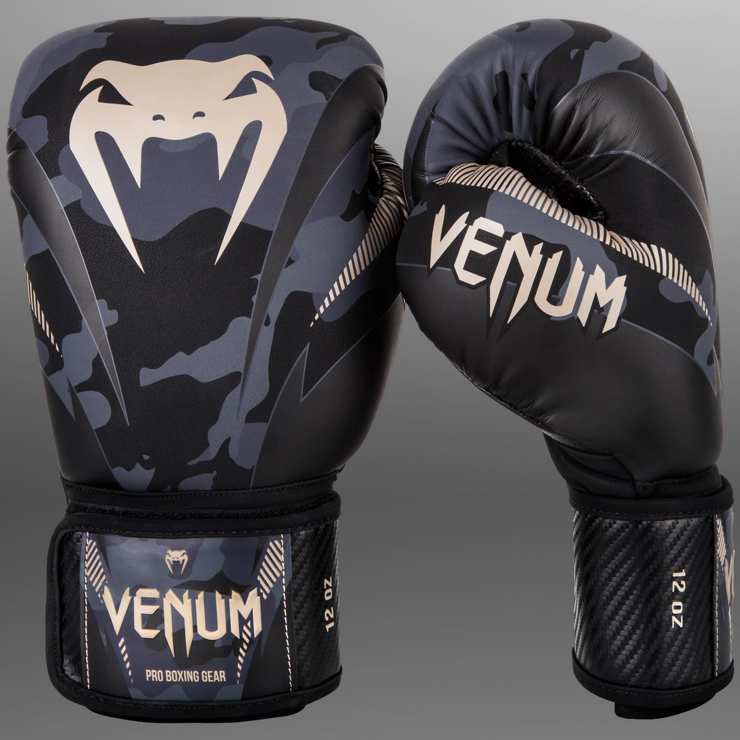 Venum Impact Boxing Gloves - Dark Camo/Sand