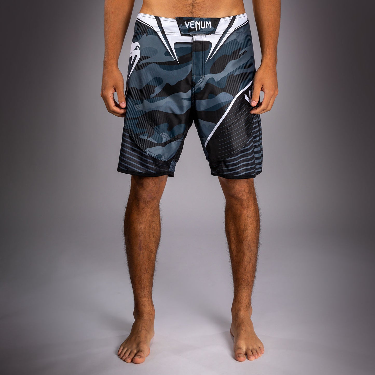 Venum Camo Hero Fight Shorts - Dark Navy/Blue
