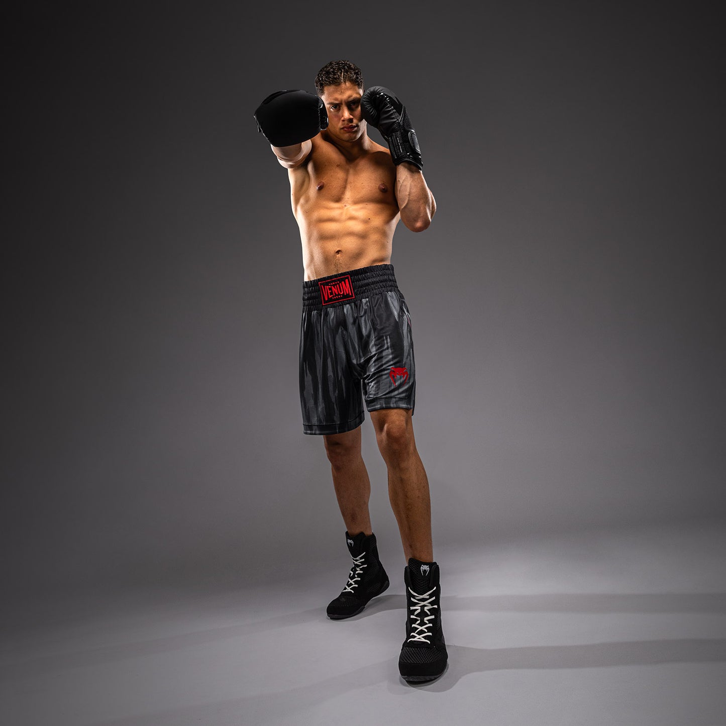 Venum Demon Boxing Shorts - Black/Grey