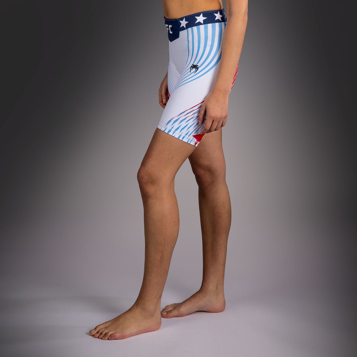Women's Official UFC Freedom 250 by Venum White Authentic Long Fit Vale Tudo Short