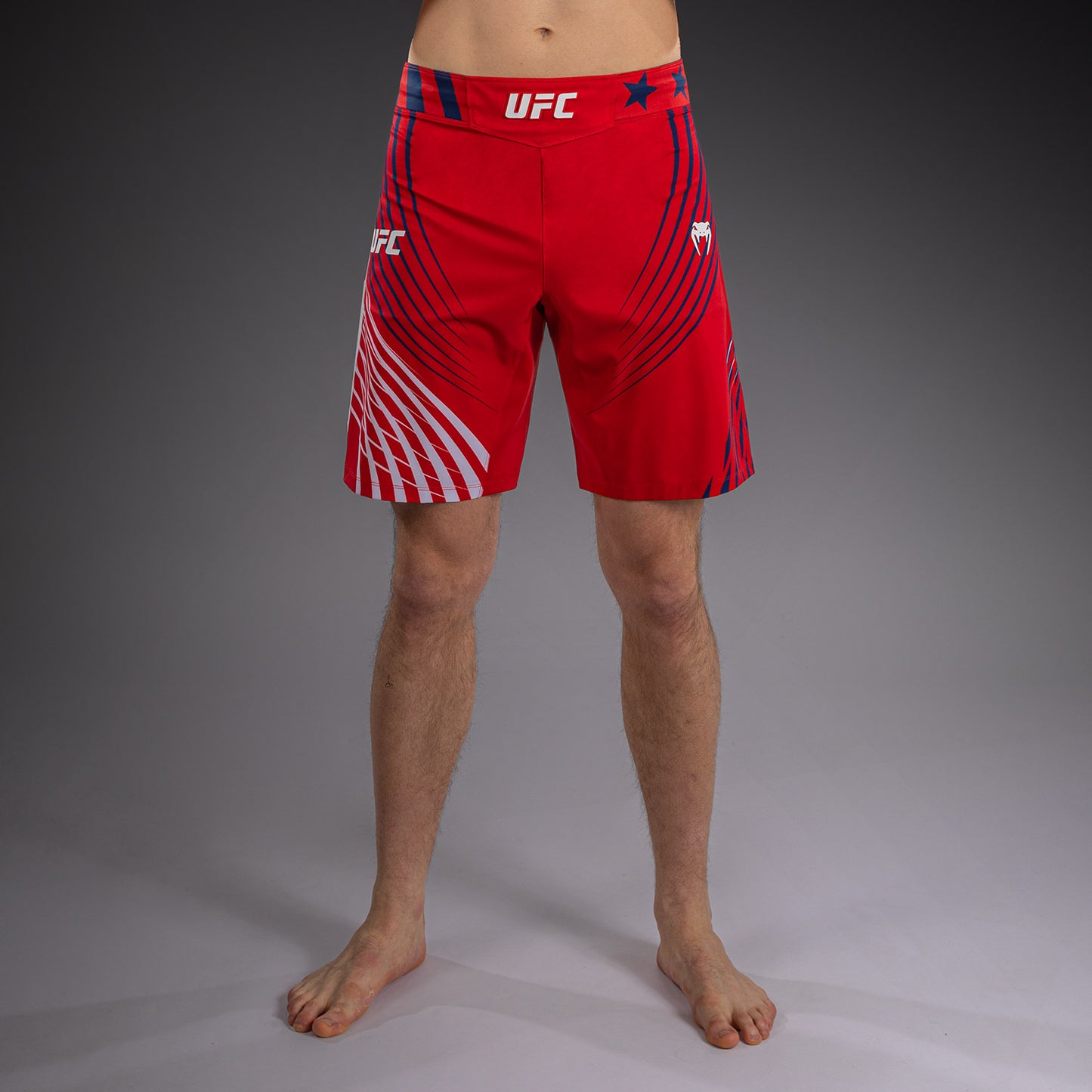 Men's UFC Freedom 250 by Venum Red Authentic Fight Night Long Fit Fight Short