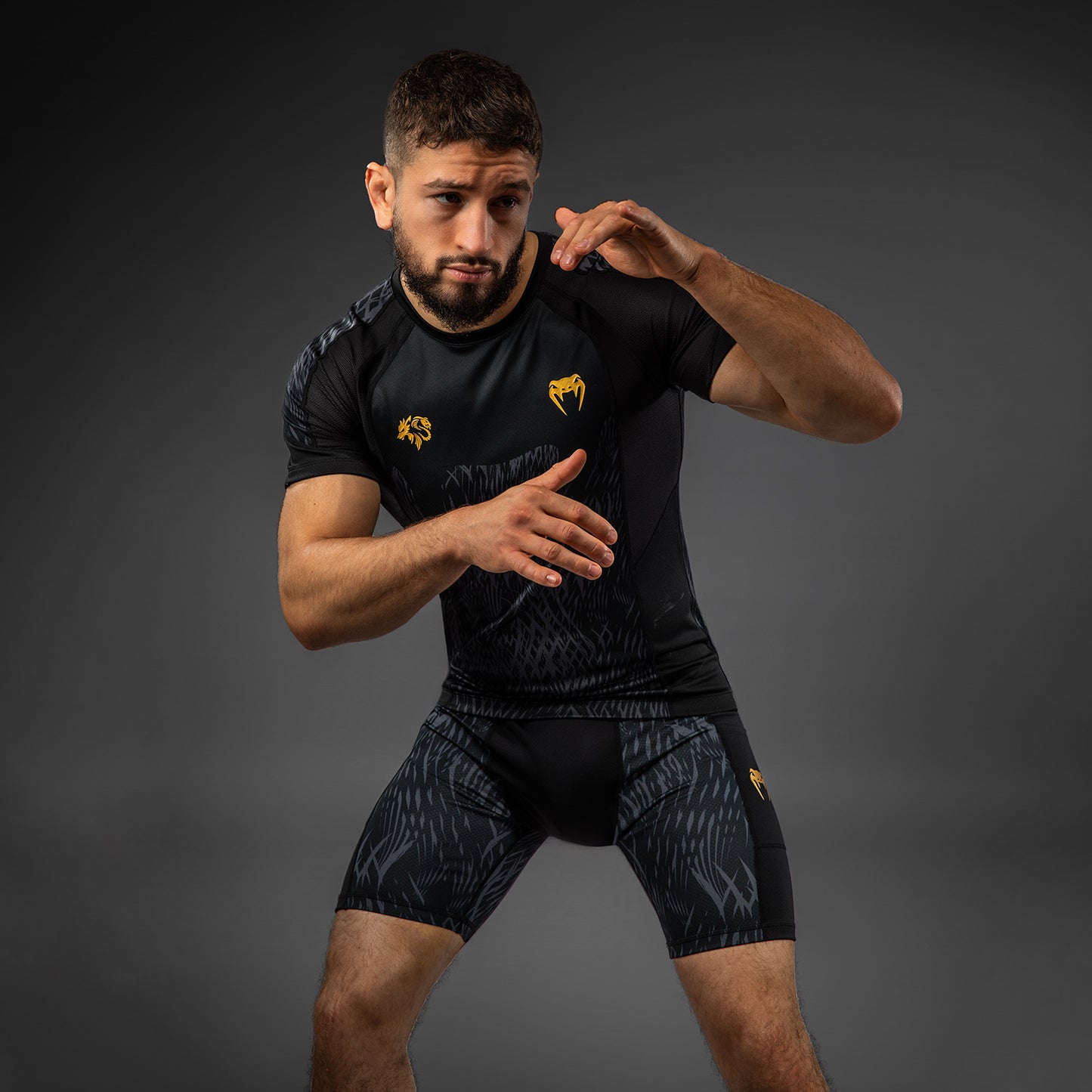 Venum x Chimaev Rashguards - Black/Grey