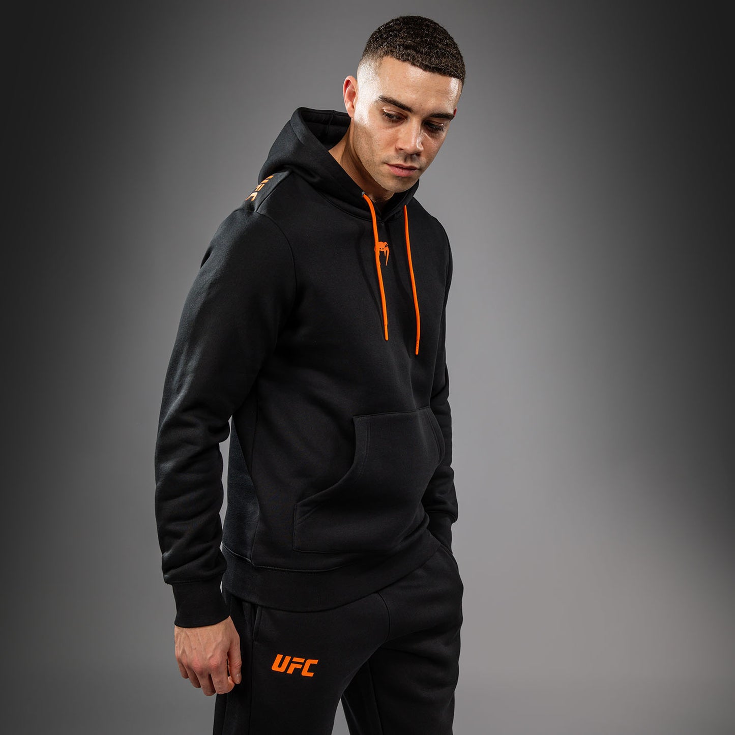 Men's UFC Zenith by Venum Black Authentic Fight Week Pullover Hoodie