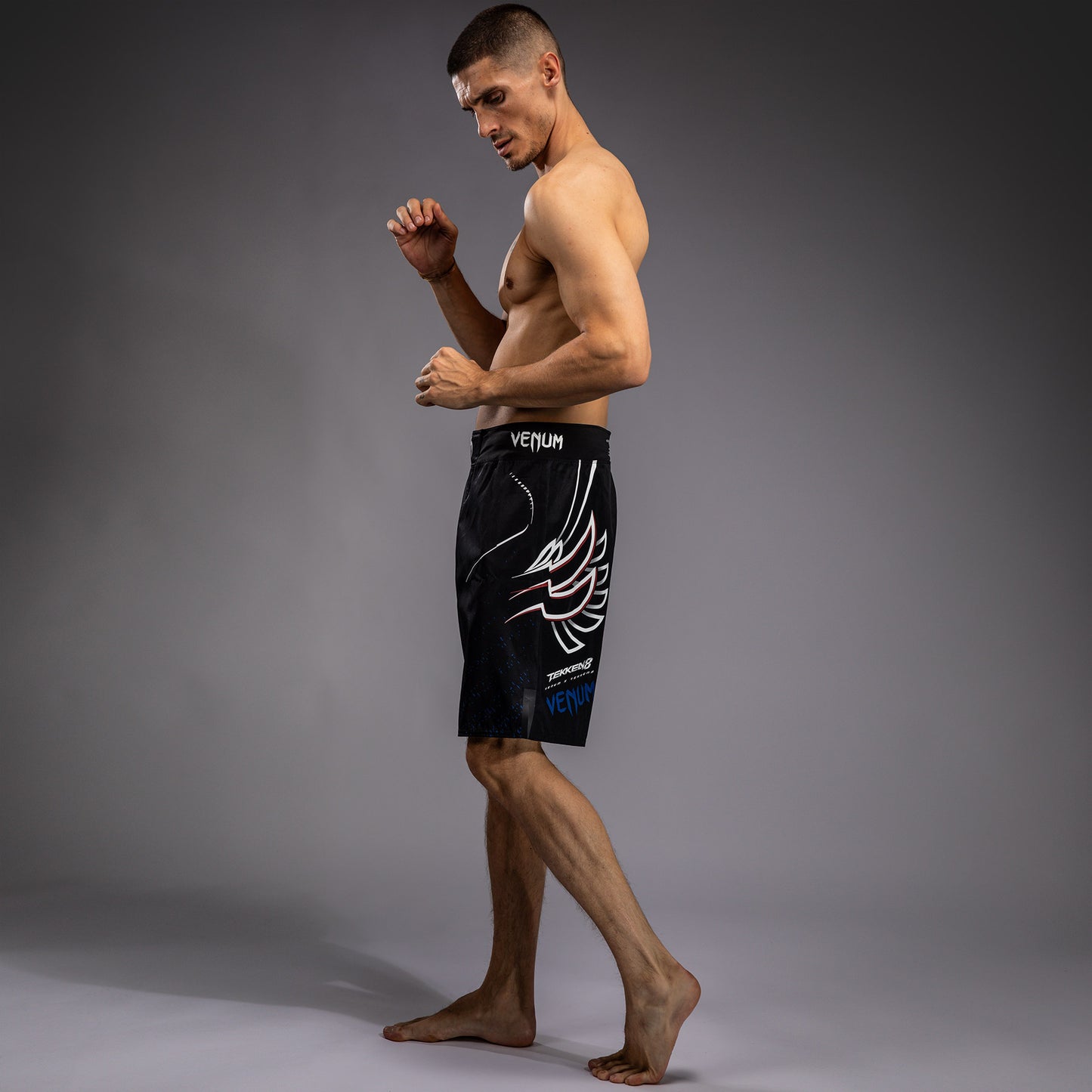Venum x TEKKEN 8 - Jin Kazama Fight Shorts - Blue/Black/White