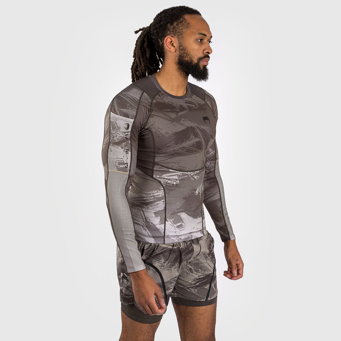 Venum Electron 3.0 Long Sleeve Rashguard - Sand