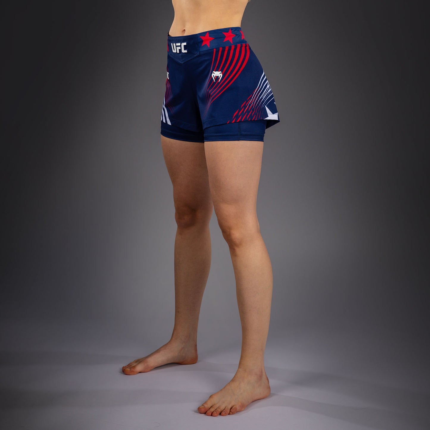 Women's Official UFC Freedom 250 by Venum Blue Authentic Fight Night Fight Short