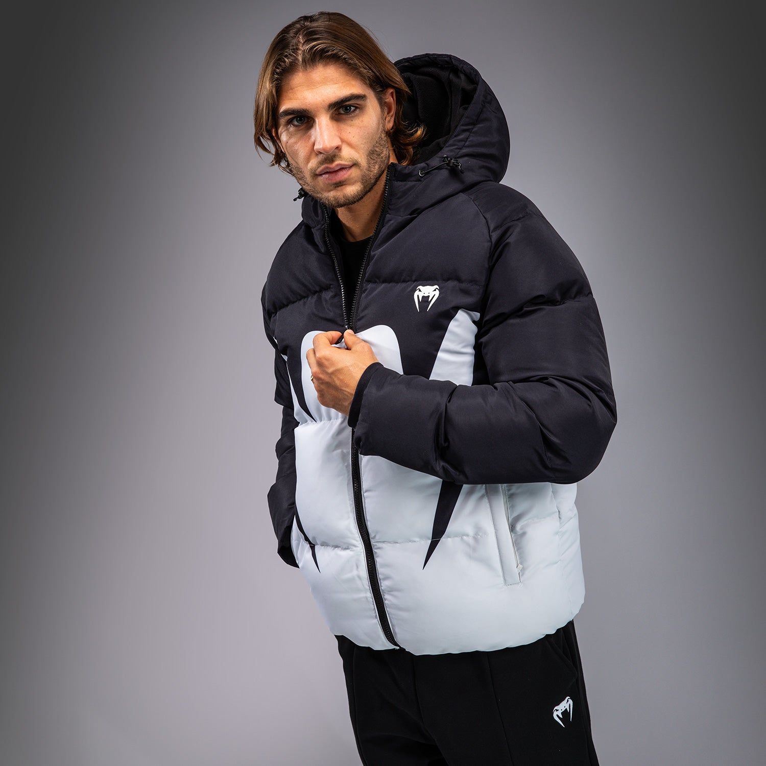 Venum Attack Down Jacket - Black/Ice - Venum Asia