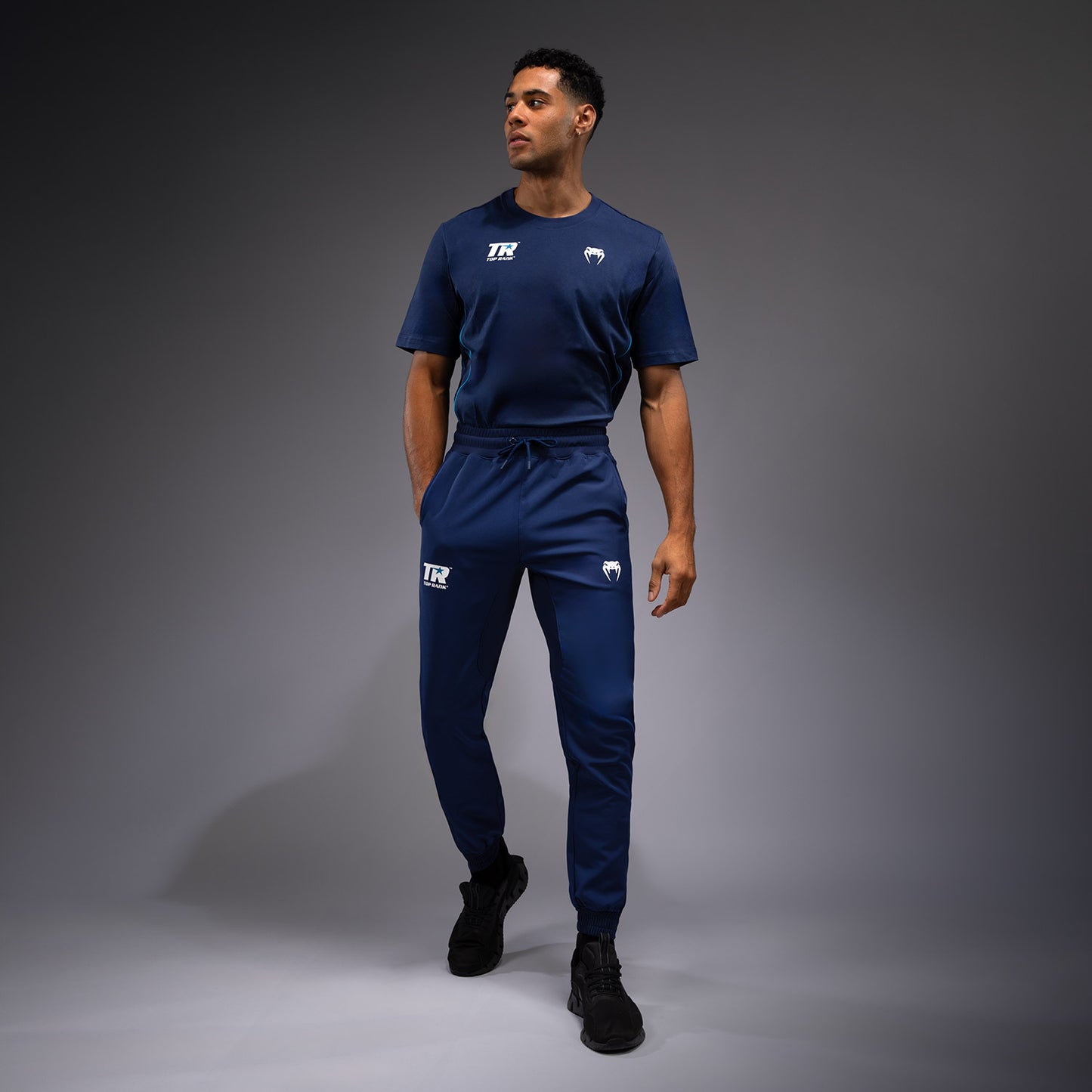 Venum x Top Rank Original Men's Performance Joggers - Navy Blue