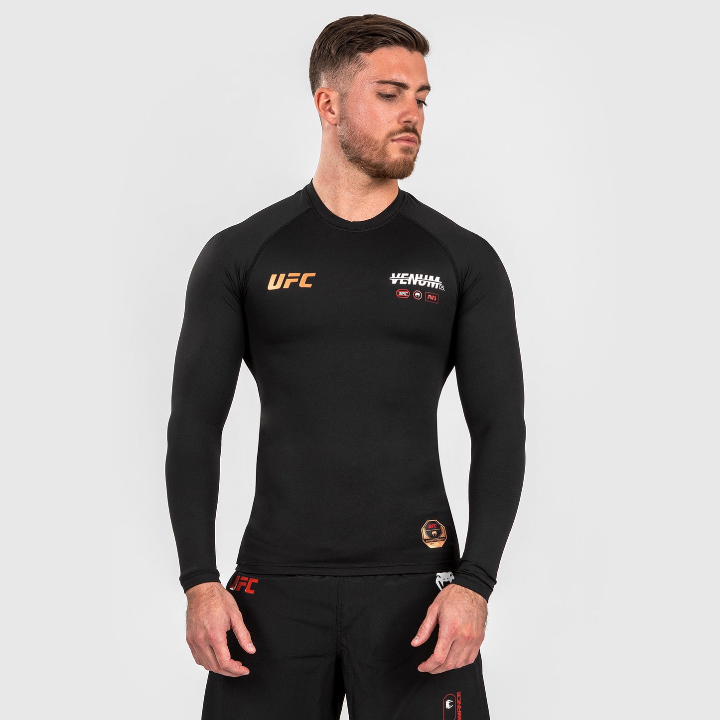 UFC Adrenaline by Venum Fight Week Men’s Performance Long-sleeve Rashguard - Black