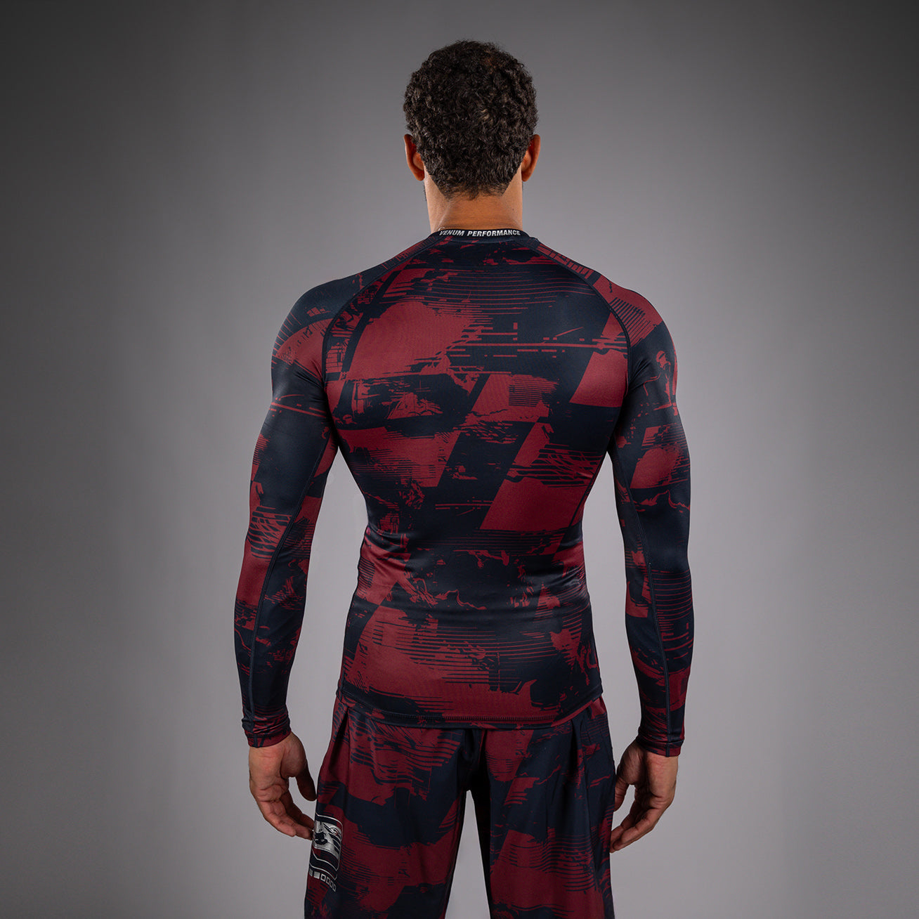 Men's UFC Zenith by Venum Burgundy Authentic Fight Week Performance Long Sleeve Rashguard