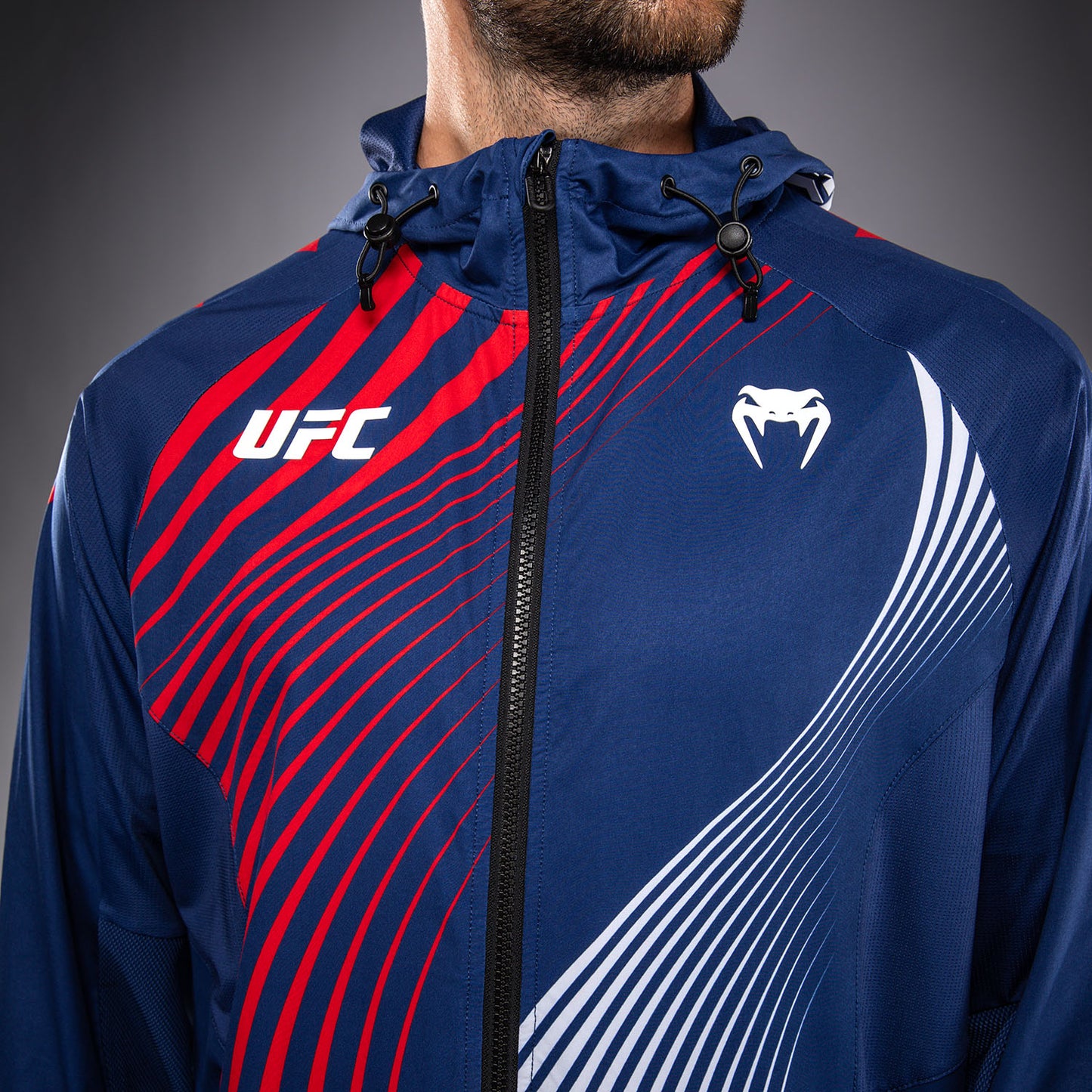 Men's UFC Freedom 250 by Venum Blue Custom Authentic Fight Night Walkout Hoodie
