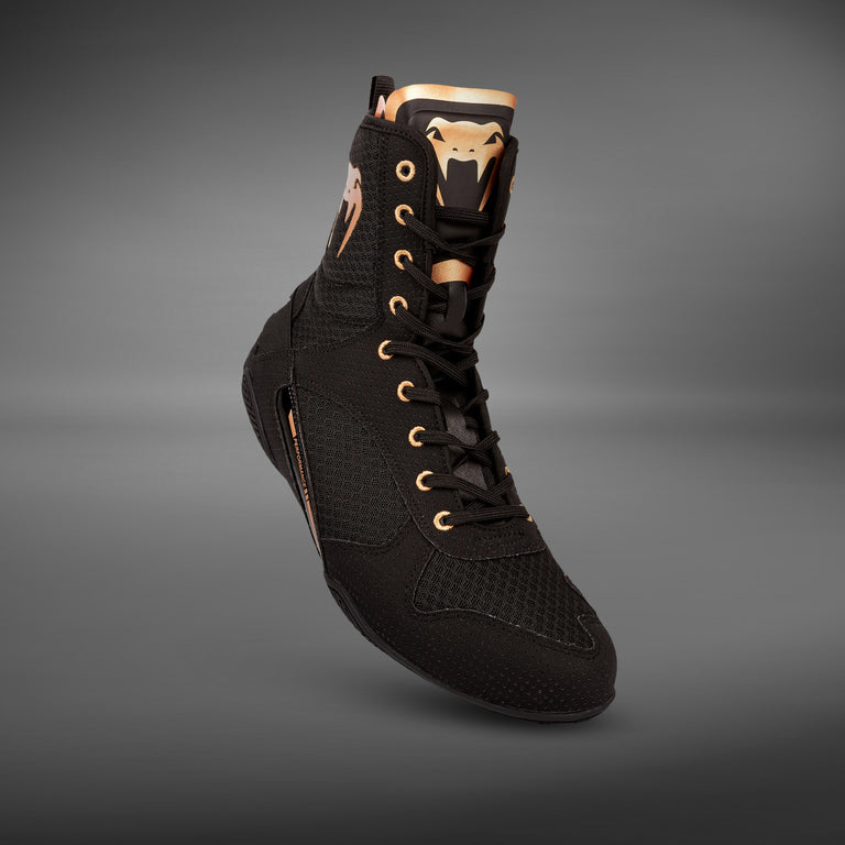 Venum Elite Boxing Shoes - White/Gold - Venum Asia