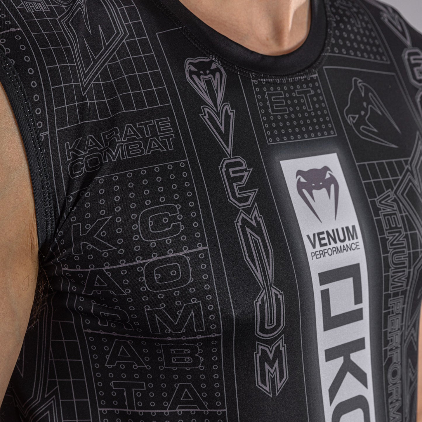 Karate Combat by Venum Dry-Tech Tank Top - Black/Grey